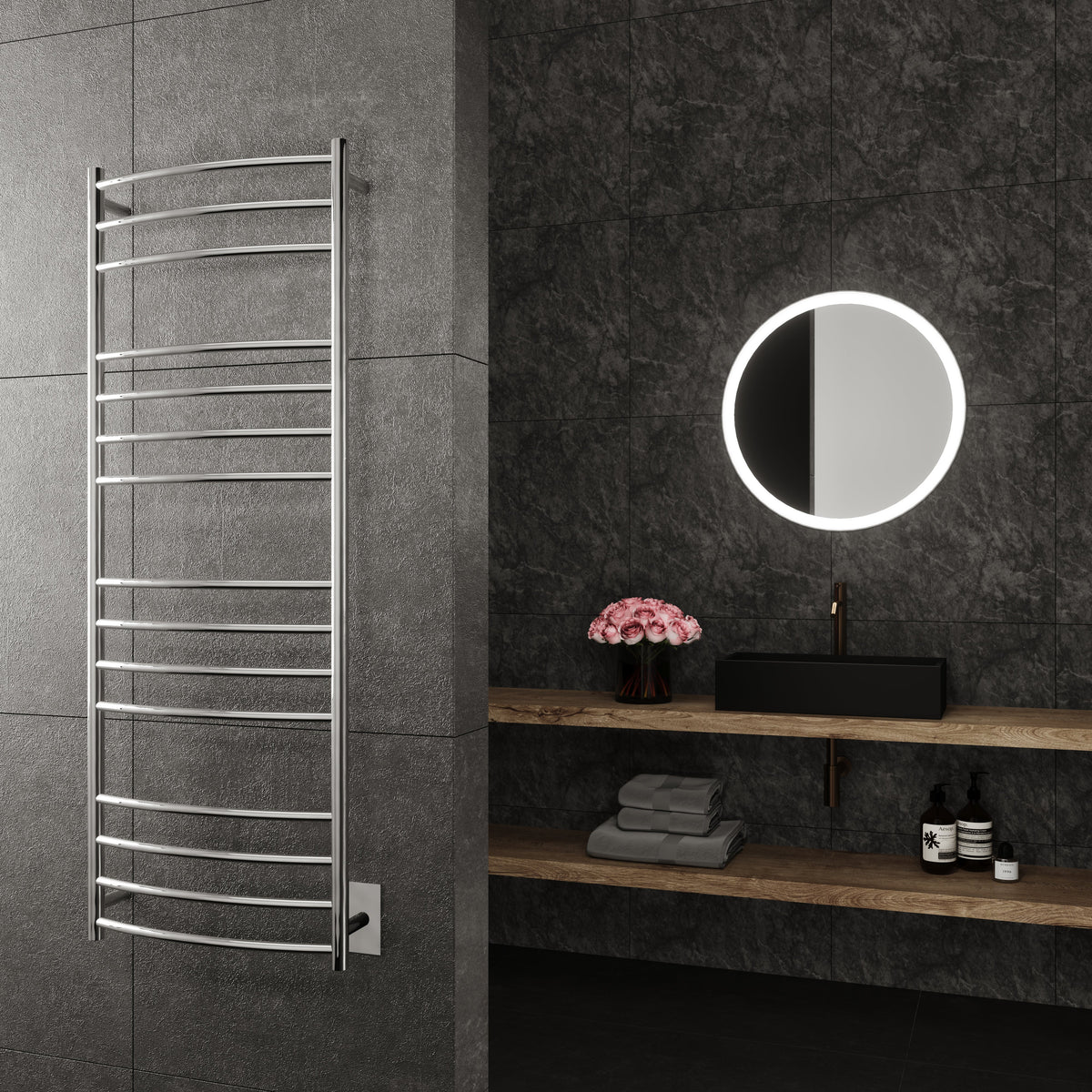 Paris Mirror - SELECHR15 - Towel Warmer - Selene - Chrome