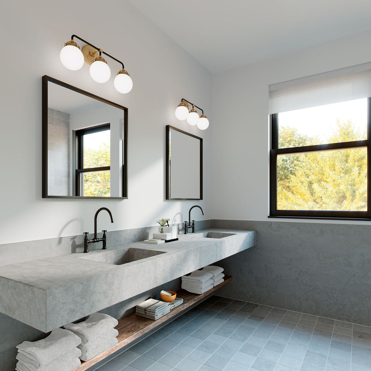 Collection Visual Comfort Studio 4487903-848 Applique murale de salle de bain Cafe