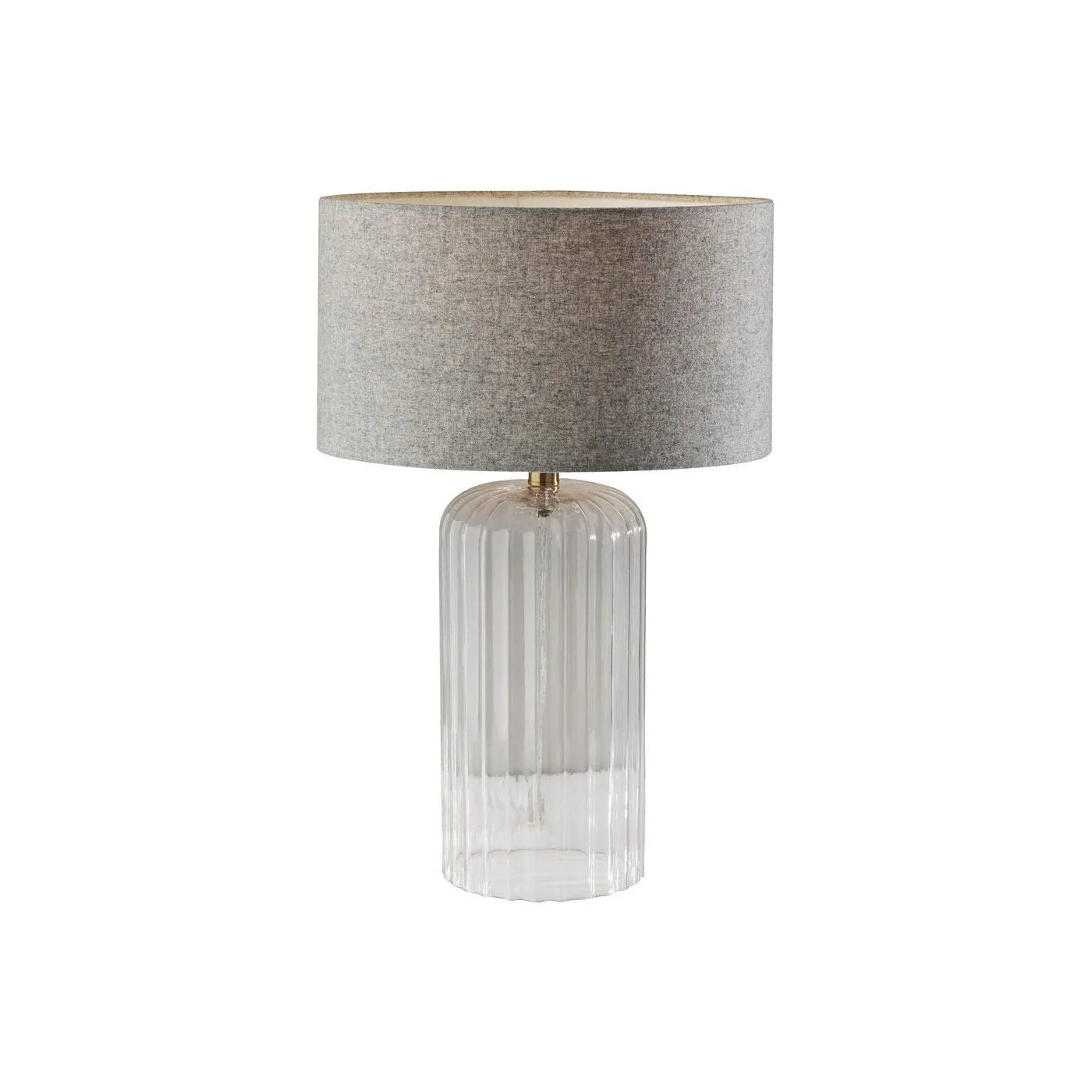 Adesso Home - SL3715-03 - Table Lamp - Carrie - Clear Ribbed Glass W. Antique Brass Neck