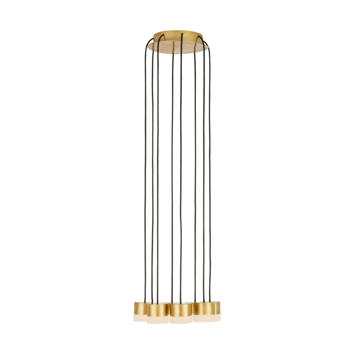 Visual Comfort Modern Collection - SLCH52230HAB - Gable Alabaster 8-Light Chandelier - Gable - Hand-Rubbed Antique Brass