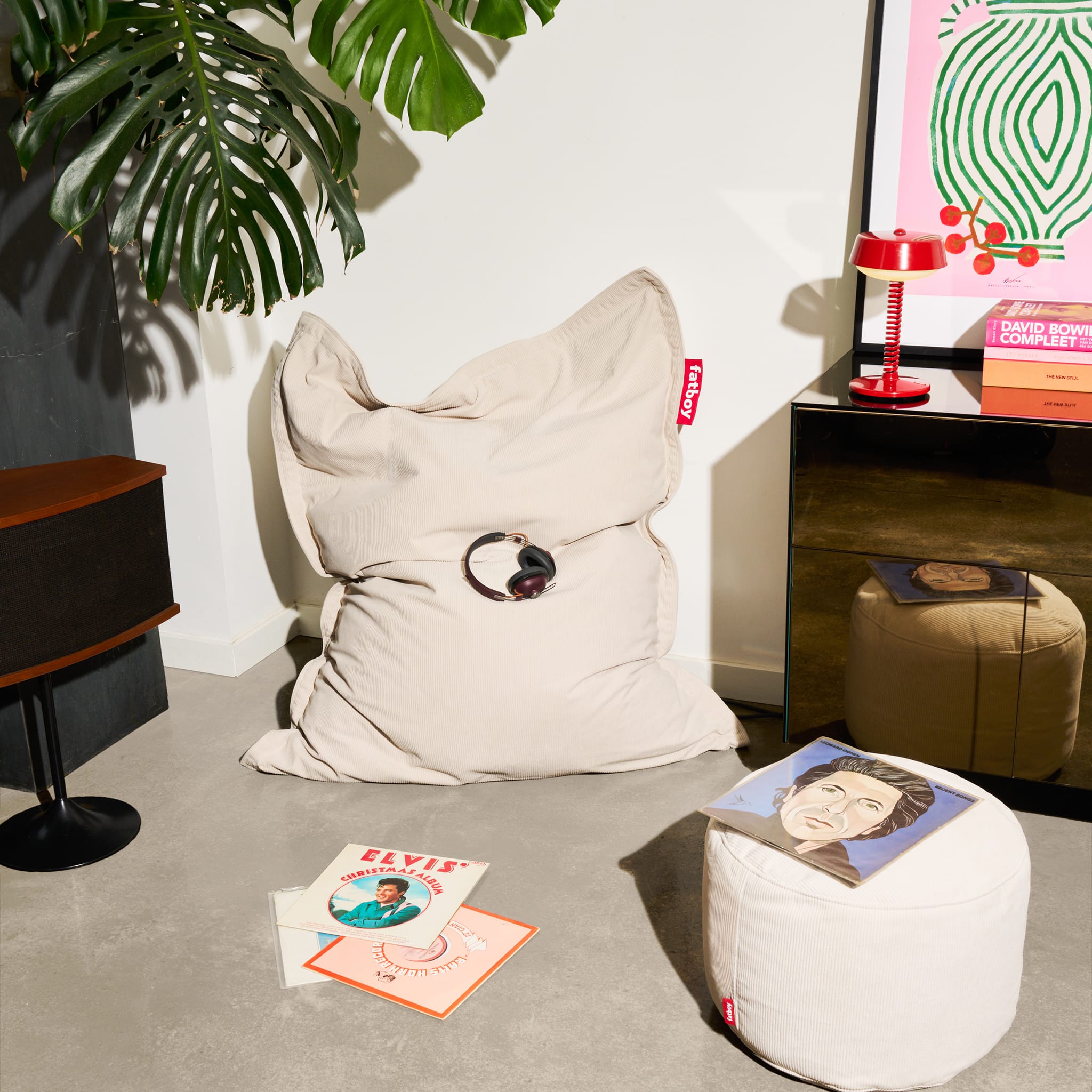 Pouf en cordon fin<br> Utilisation intérieure