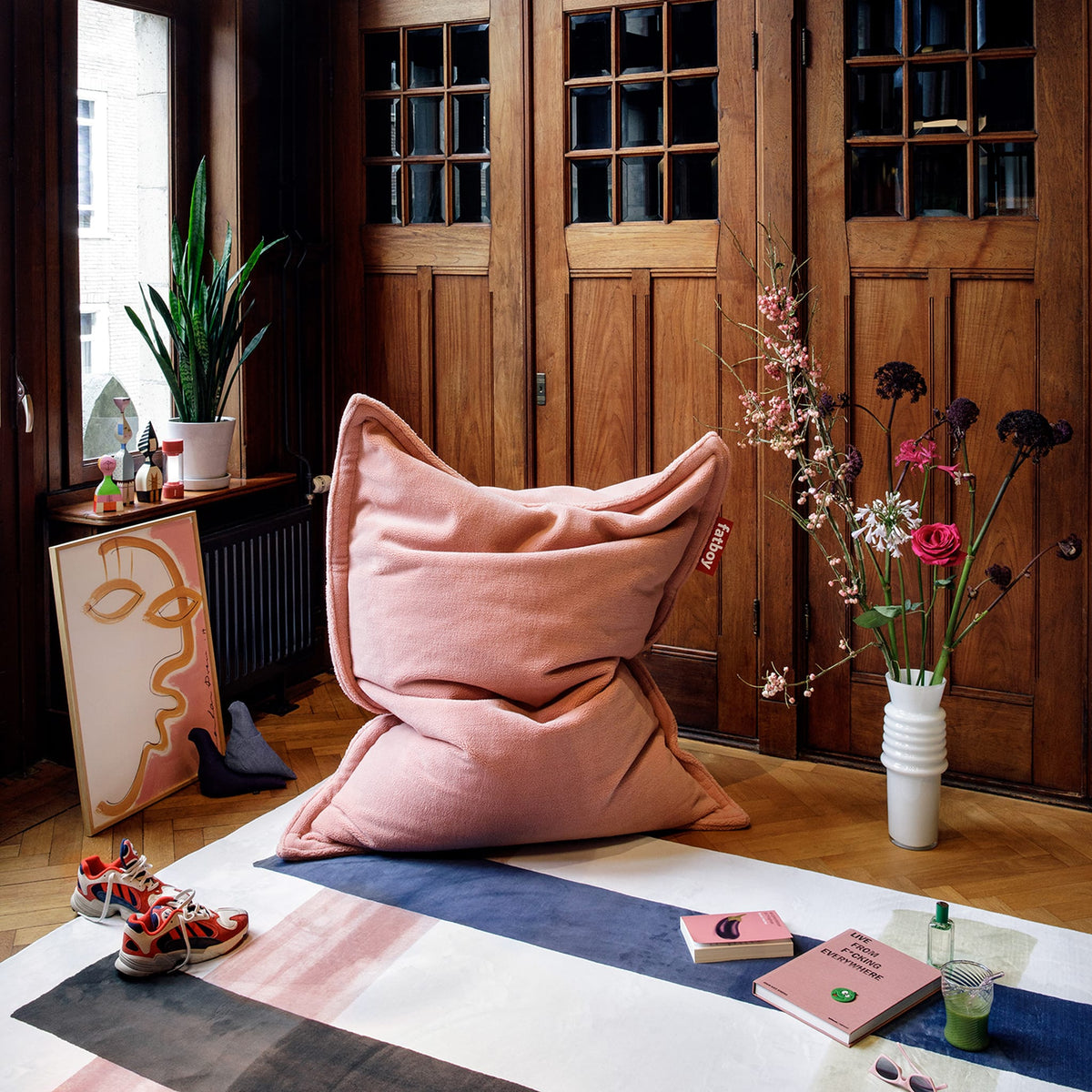 Pouf fin en forme d'ourson<br> Utilisation intérieure