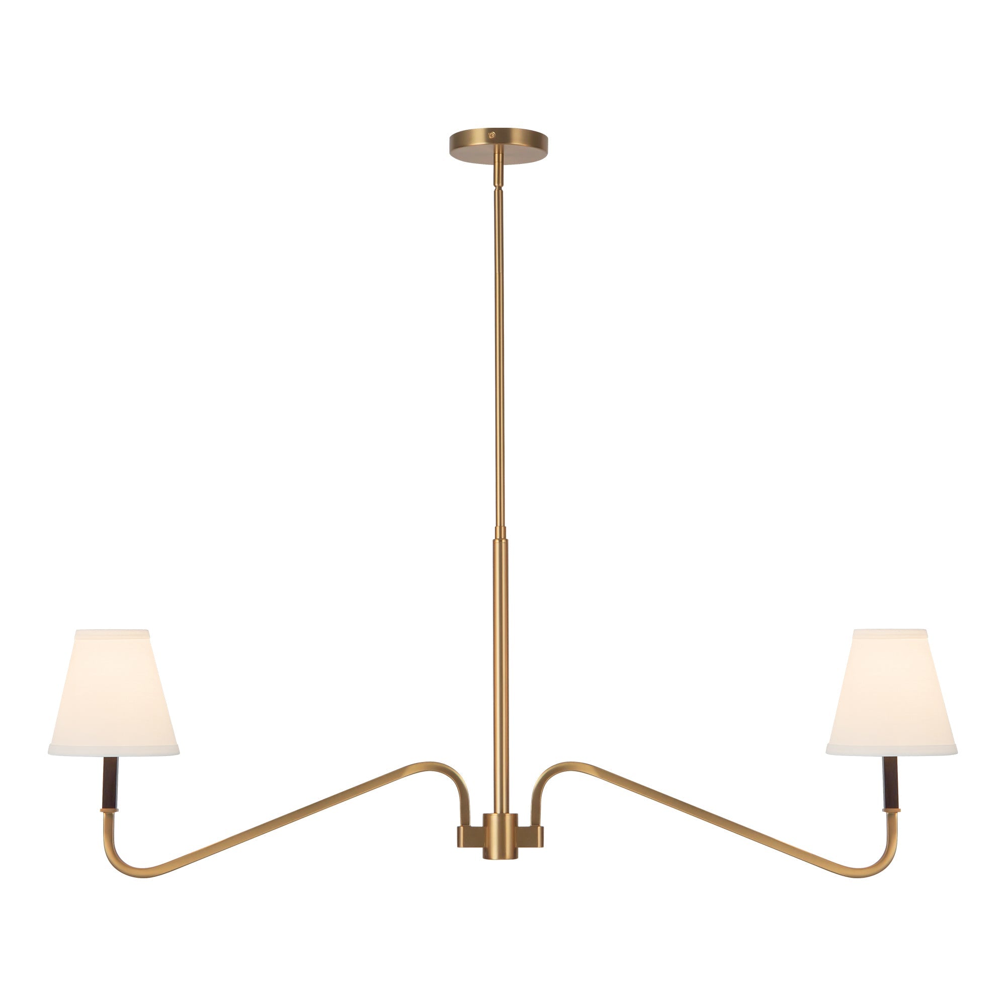 Alora Canada - LP445242MBWL - Two Light Linear Pendant - Sloan - Matte Black/White Linen