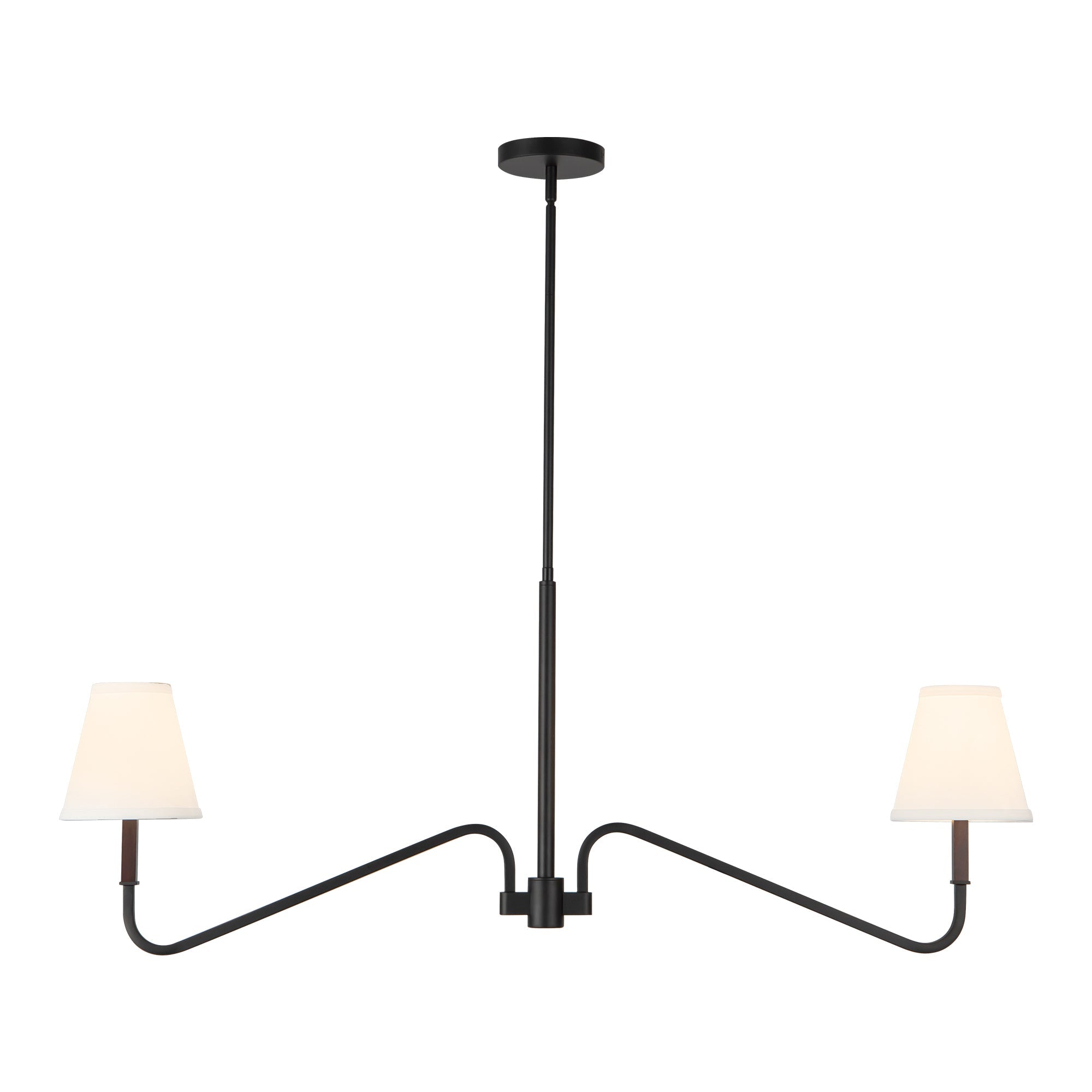 Alora Canada - LP445242BGWL - Two Light Linear Pendant - Sloan - Brushed Gold/White Linen