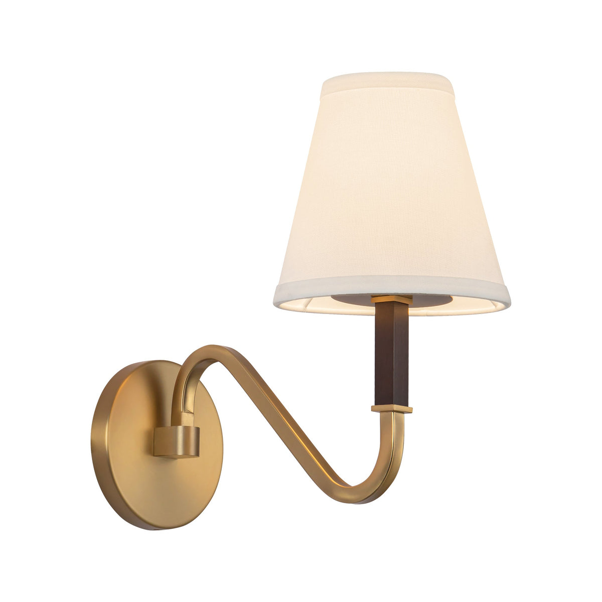 Alora Canada - WS445106BGWL - Une lampe Murale - Sloan - Lin blanc/or brossé