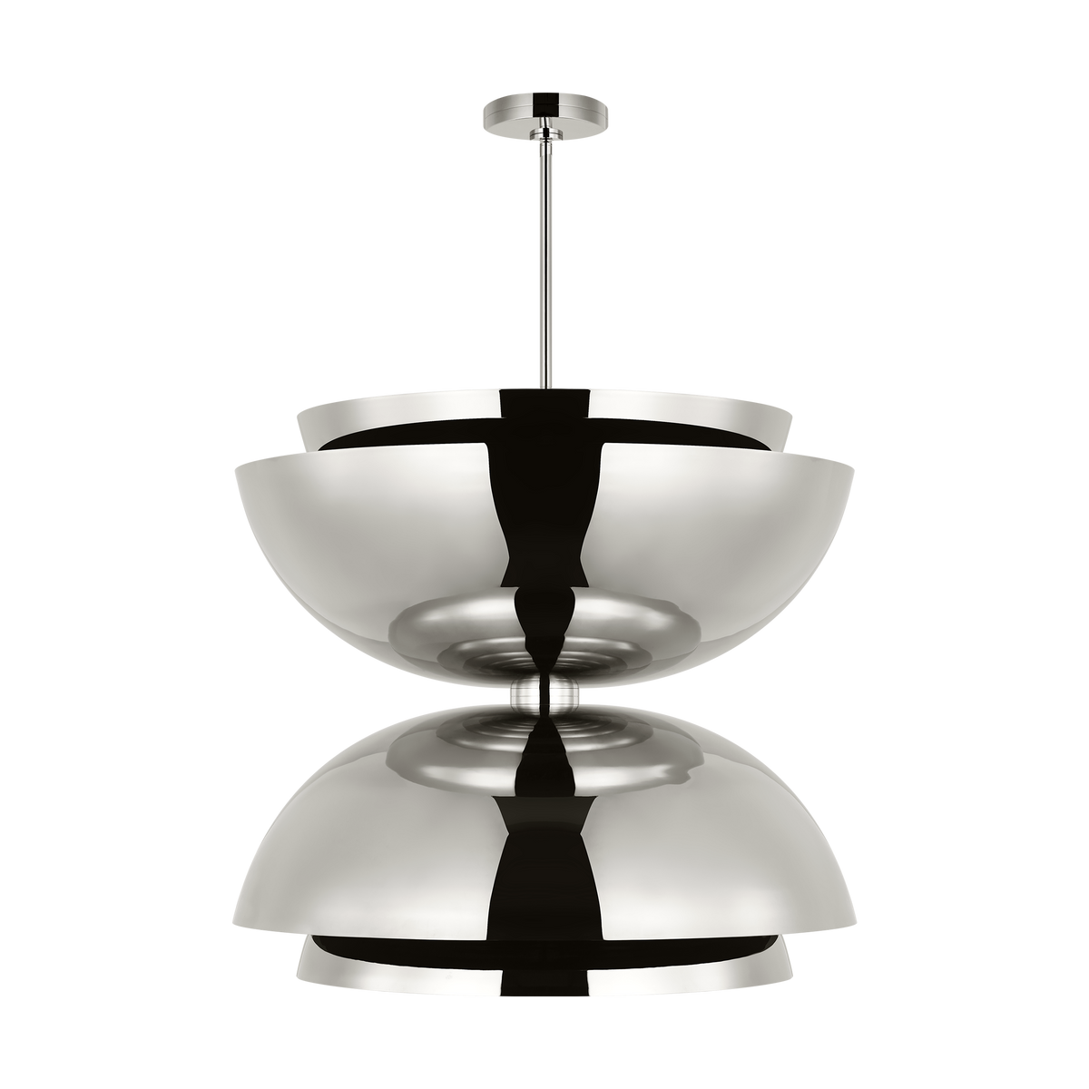 Visual Comfort Modern Collection - SLPD32027N - Shanti Grande Double Pendant - Shanti - Polished Nickel