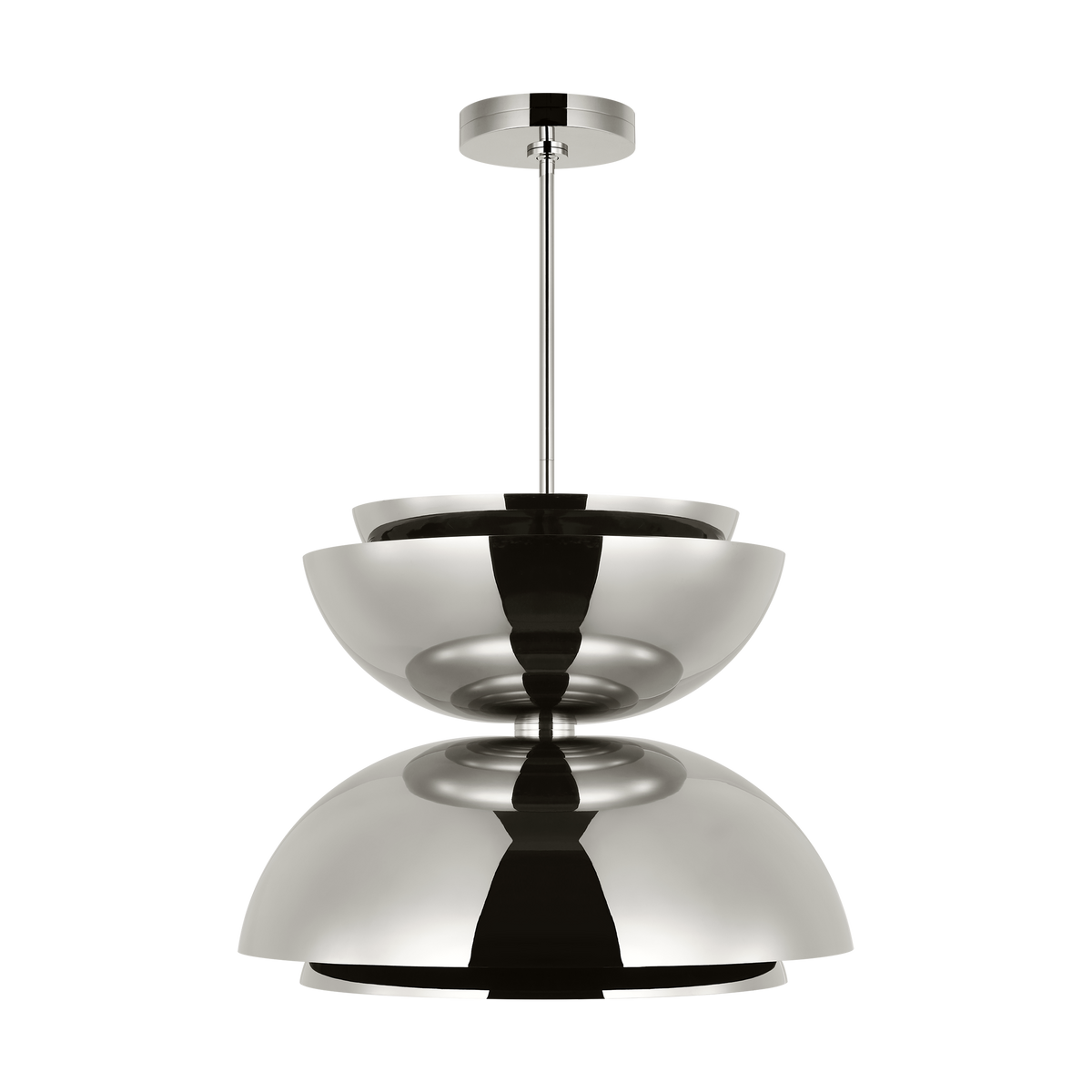 Visual Comfort Modern Collection - SLPD32227N - Shanti X-Large Double Asymmetric Pendant - Shanti - Polished Nickel