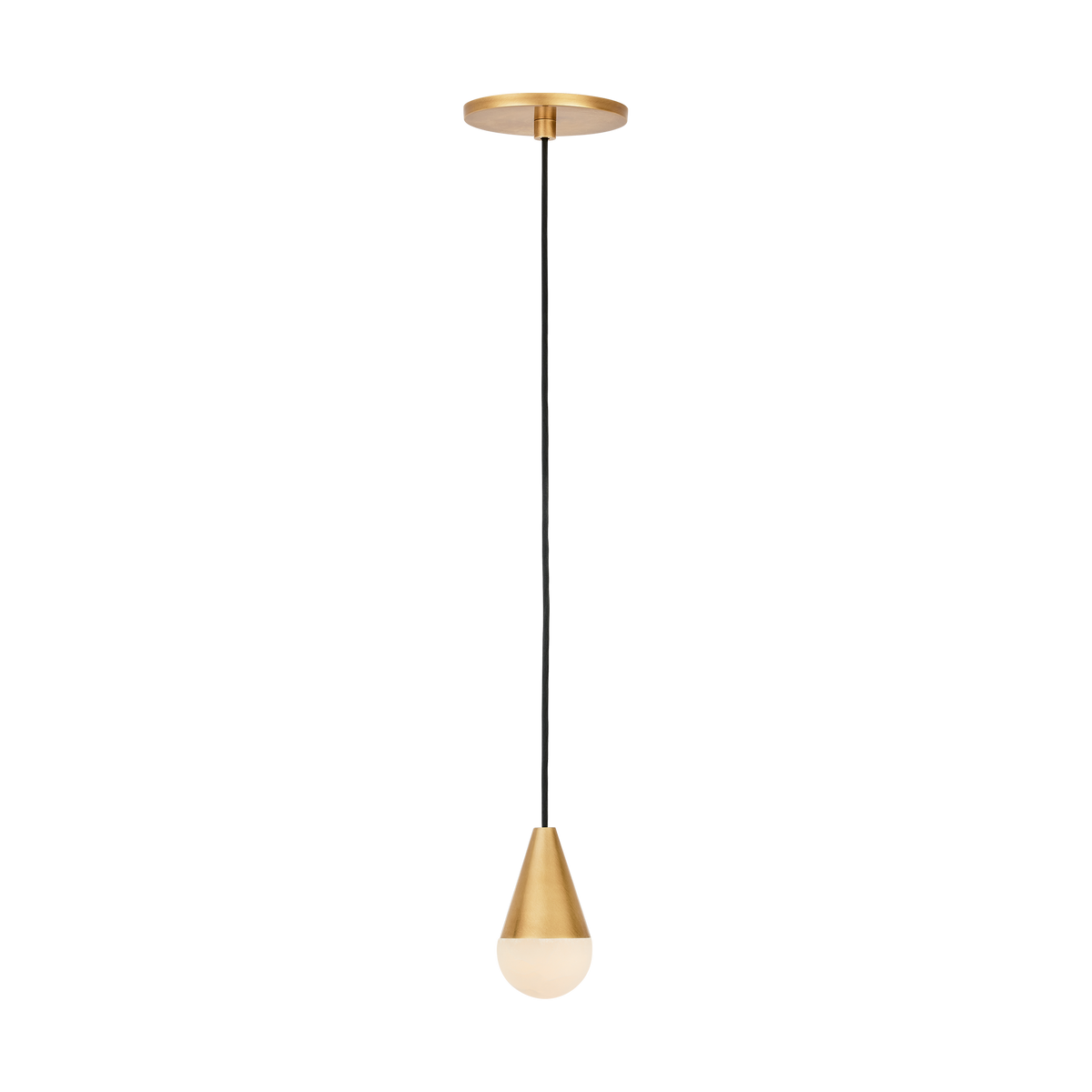 Visual Comfort Modern Collection - SLPD51130HAB - Cupola Alabaster 1-Light Pendant - Cupola - Hand-Rubbed Antique Brass