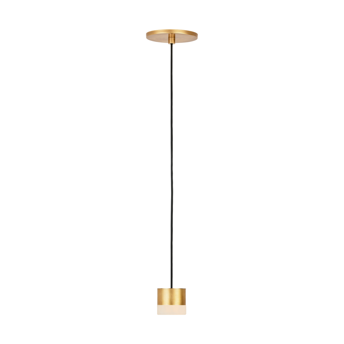 Visual Comfort Modern Collection - SLPD51830HAB - Gable Alabaster 1-Light Pendant - Gable - Hand-Rubbed Antique Brass