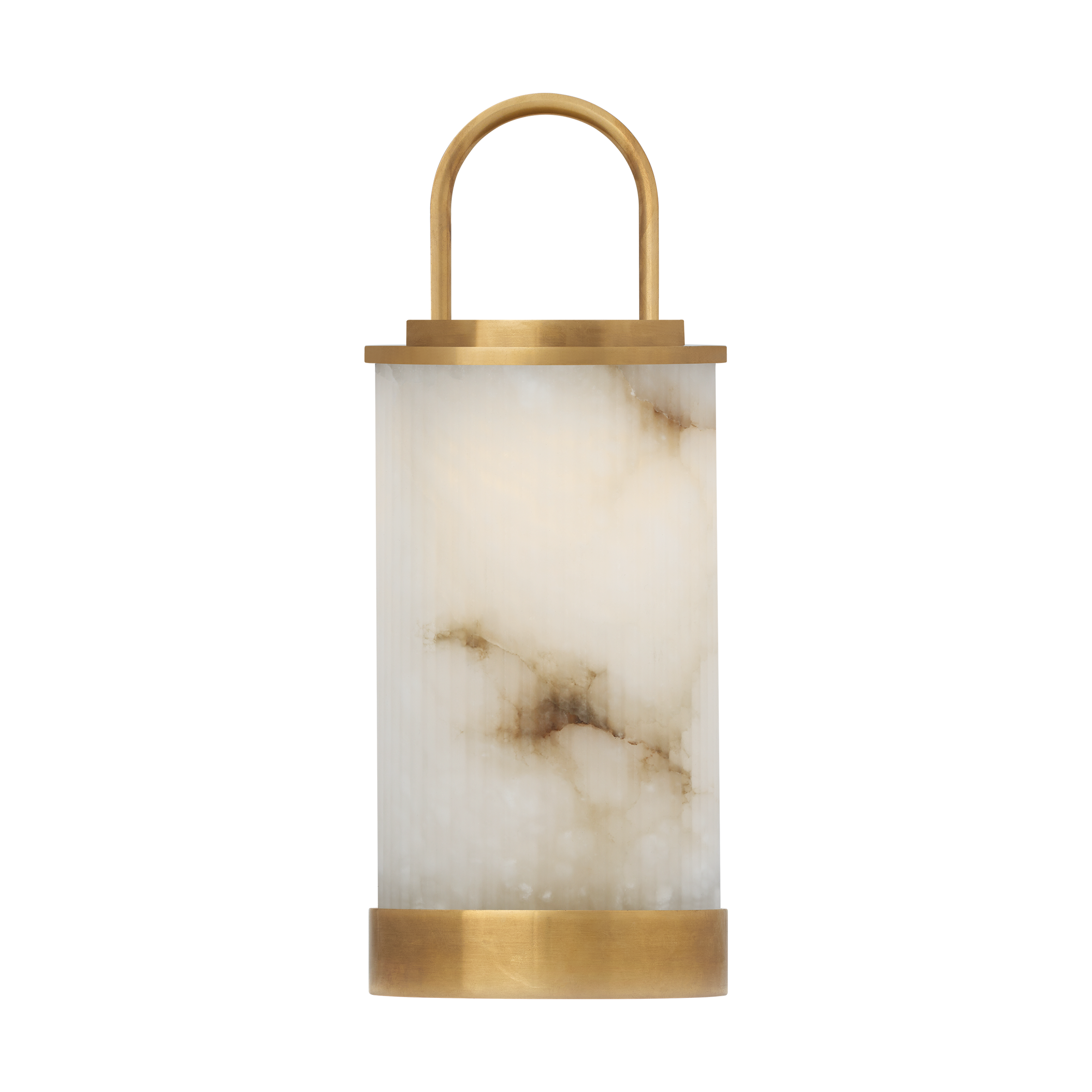 Visual Comfort Modern Collection - SLTB52927ALBHAB - Tawa Alabaster Accent Rechargeable Table Lamp - Tawa - Hand-Rubbed Antique Brass