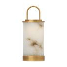Visual Comfort Modern Collection - SLTB52927ALBHAB - Tawa Alabaster Accent Rechargeable Table Lamp - Tawa - Hand-Rubbed Antique Brass