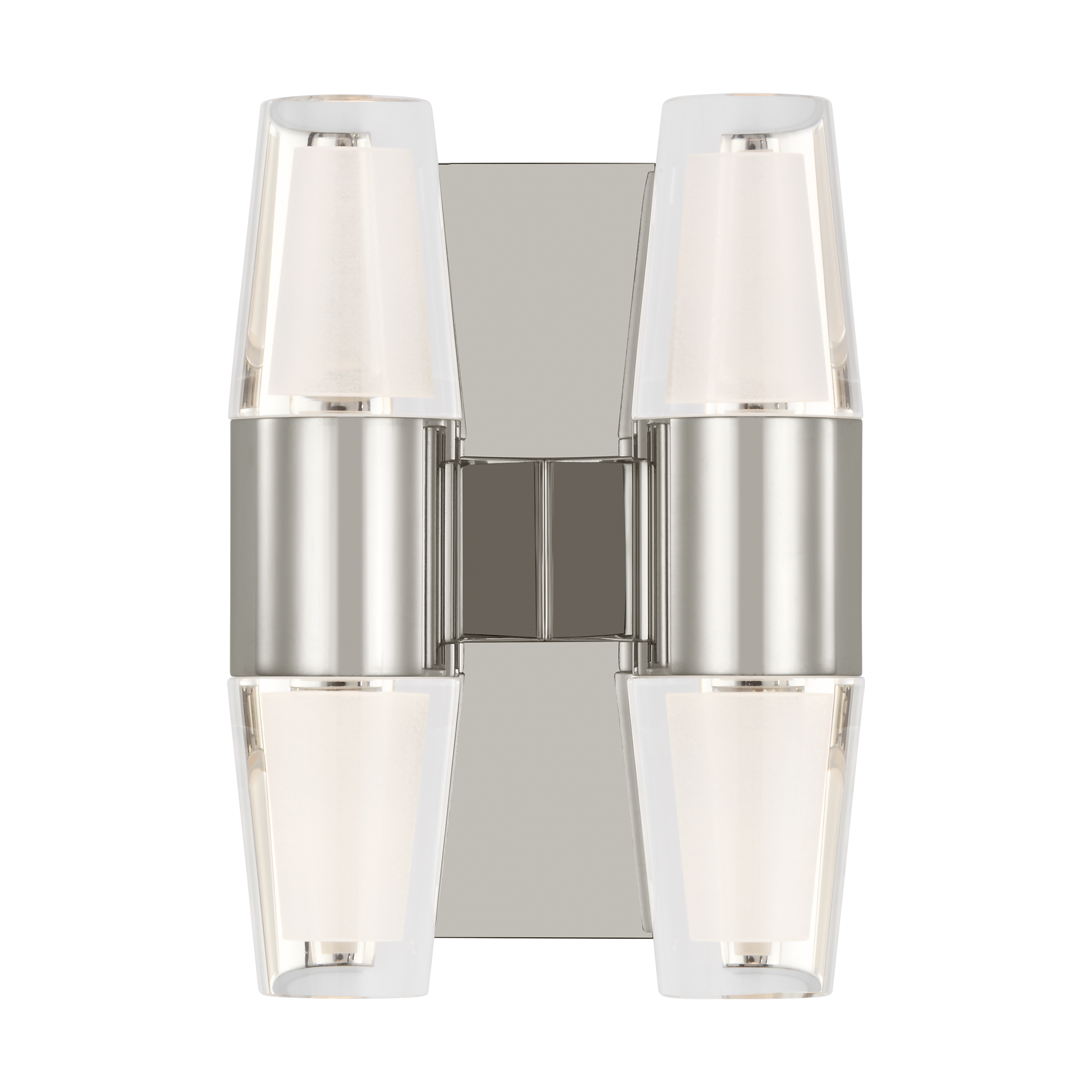 Visual Comfort Modern Collection - SLWS31427N - Lassell Double Short Sconce - Lassell - Polished Nickel