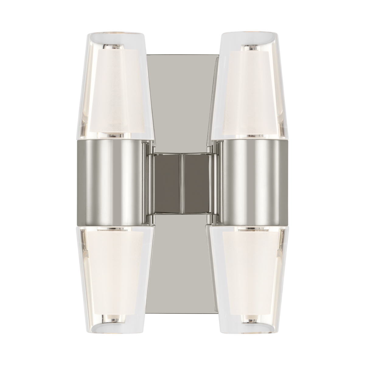 Visual Comfort Modern Collection - SLWS31427N - Lassell Double Short Sconce - Lassell - Polished Nickel