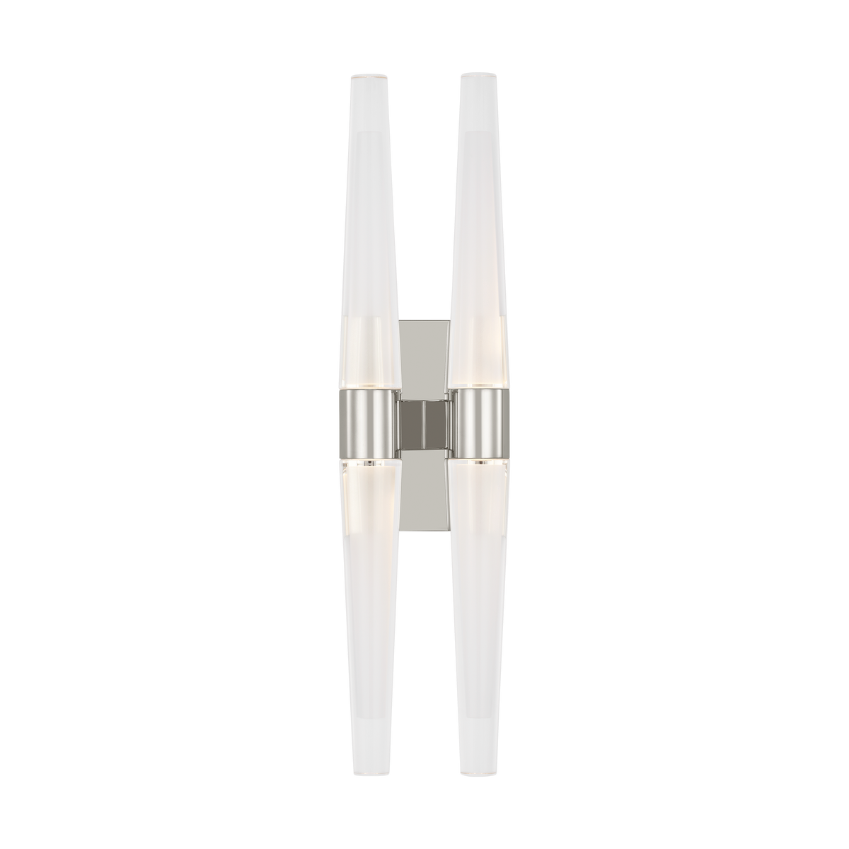 Visual Comfort Modern Collection - SLWS34627N - Lassell Double Tall Sconce - Lassell - Polished Nickel