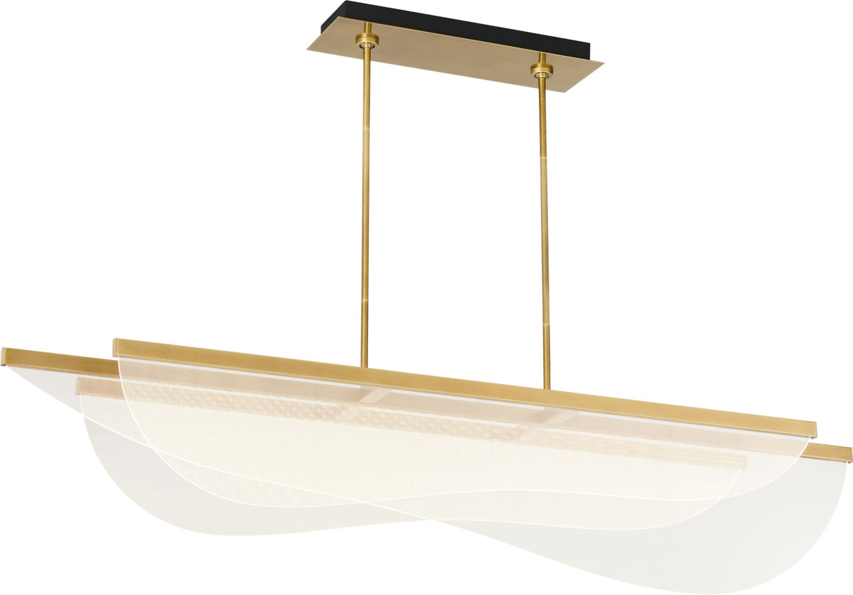 Visual Comfort Modern Collection 700LSNYR60BR-LED935 Nyra LED Linear Suspension in Plated Brass