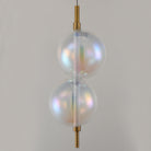 Studio M Lighting SM24931IRNAB Dreamer Pendant in Natural Aged Brass with Iridescent glass, three-quarter angle view