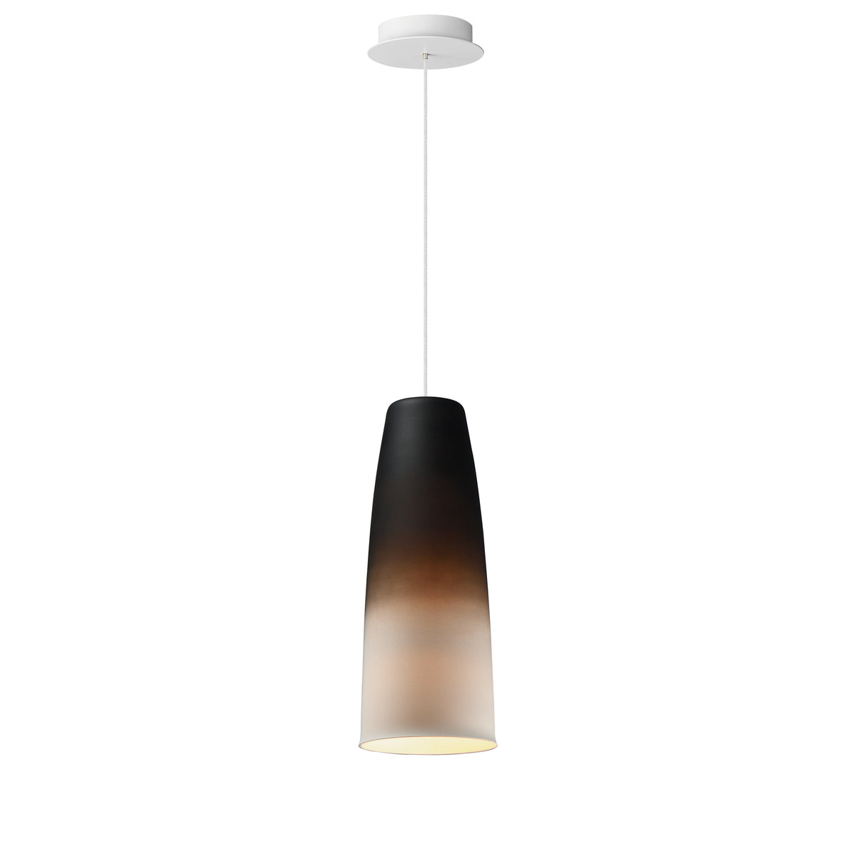 Studio M Lighting SM30001-L-OMBWT Stream Pendant in White, front view on white background