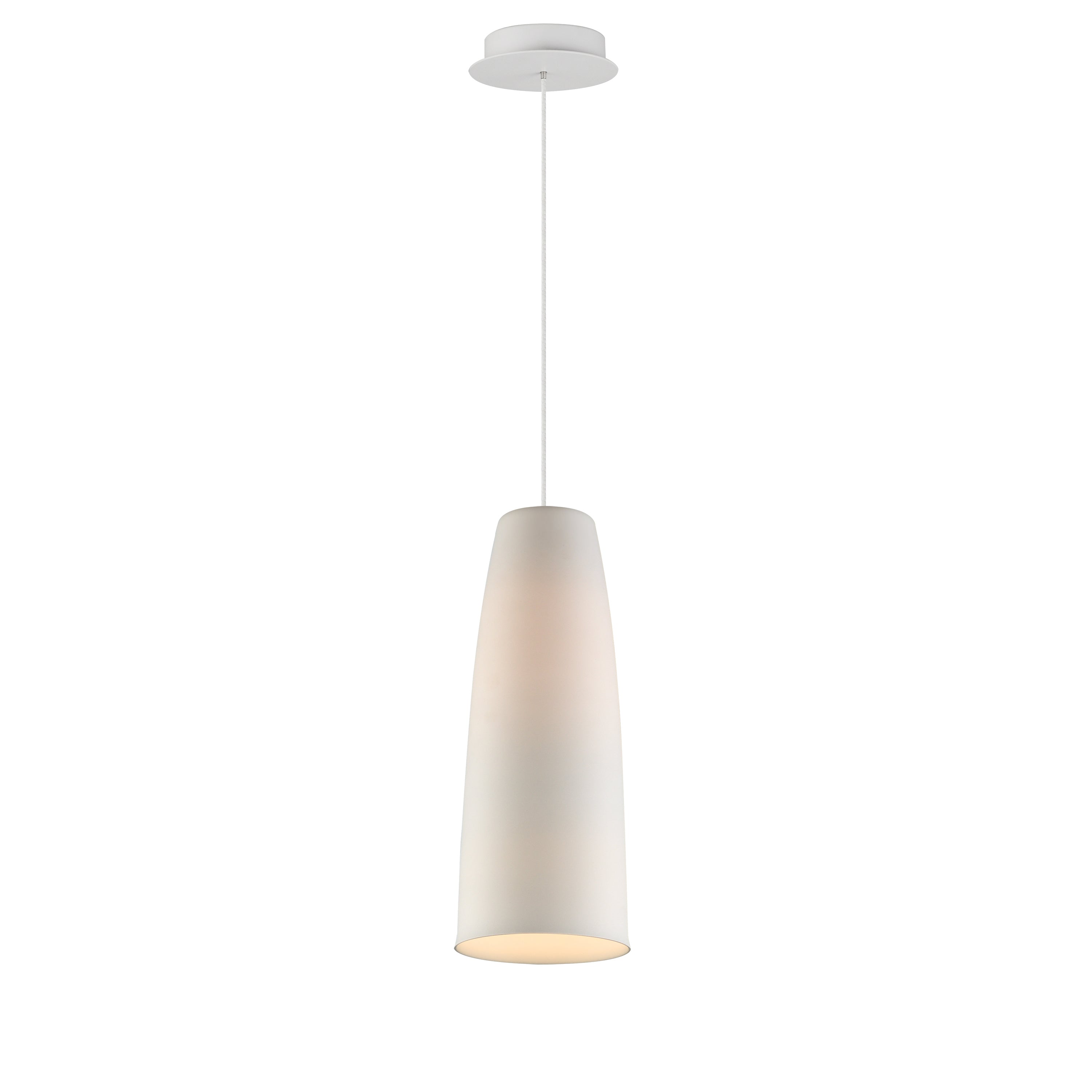 Studio M Lighting SM30001-L-WT Stream Pendant in White, front view on white background