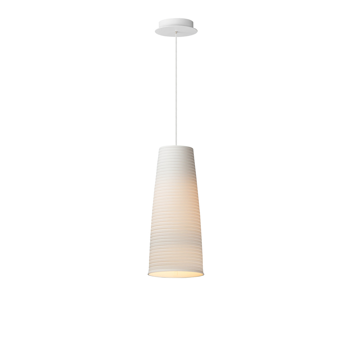 Studio M Lighting SM30001-S-PLSWT Stream Pendant in White, front view on white background