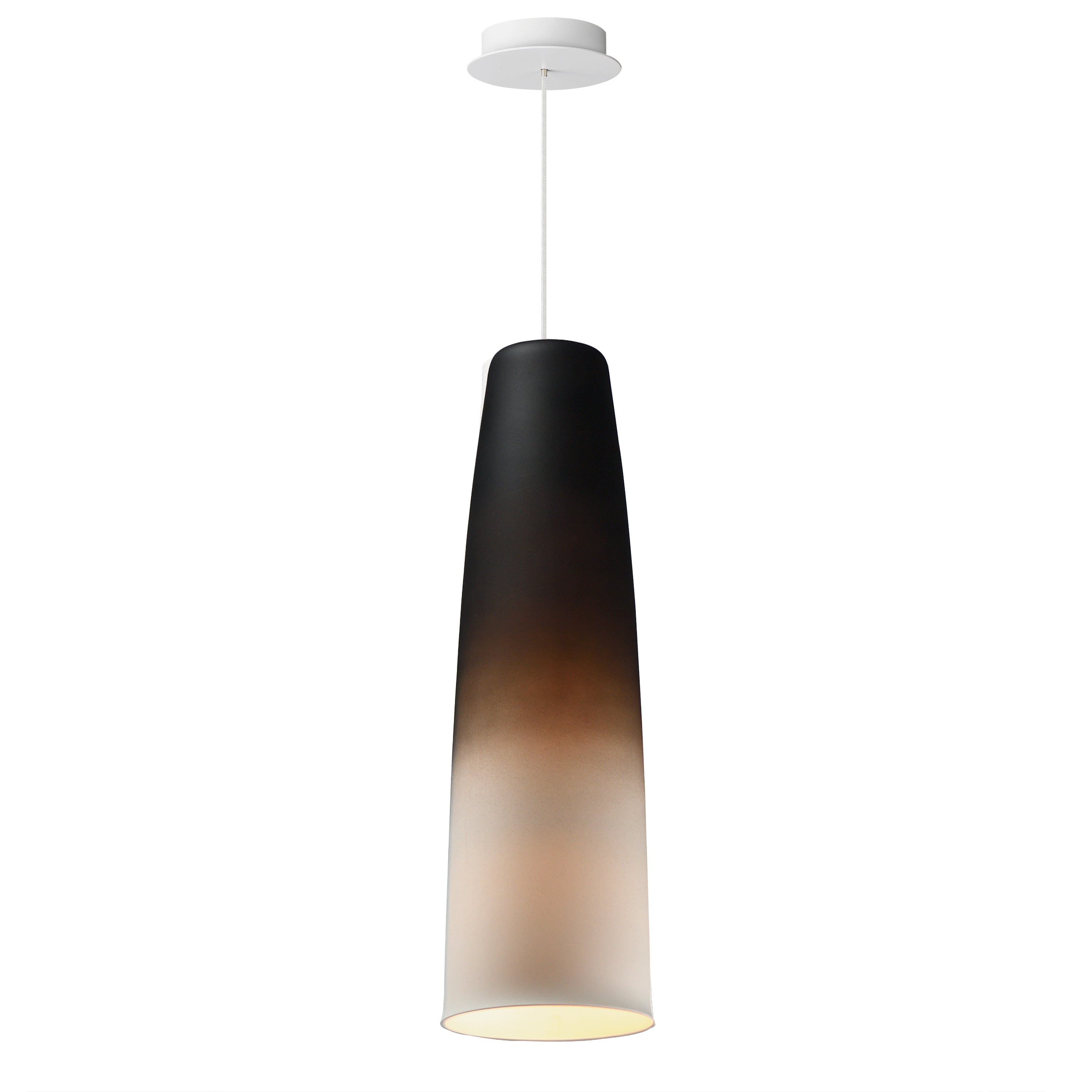 Studio M Lighting SM30001-XL-OMBWT Stream Pendant in White, front view on white background