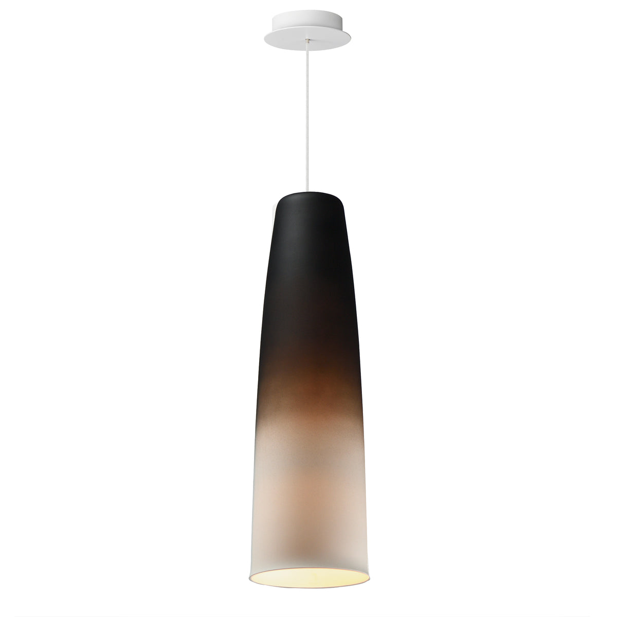 Studio M Lighting SM30001-XL-OMBWT Stream Pendant in White, front view on white background