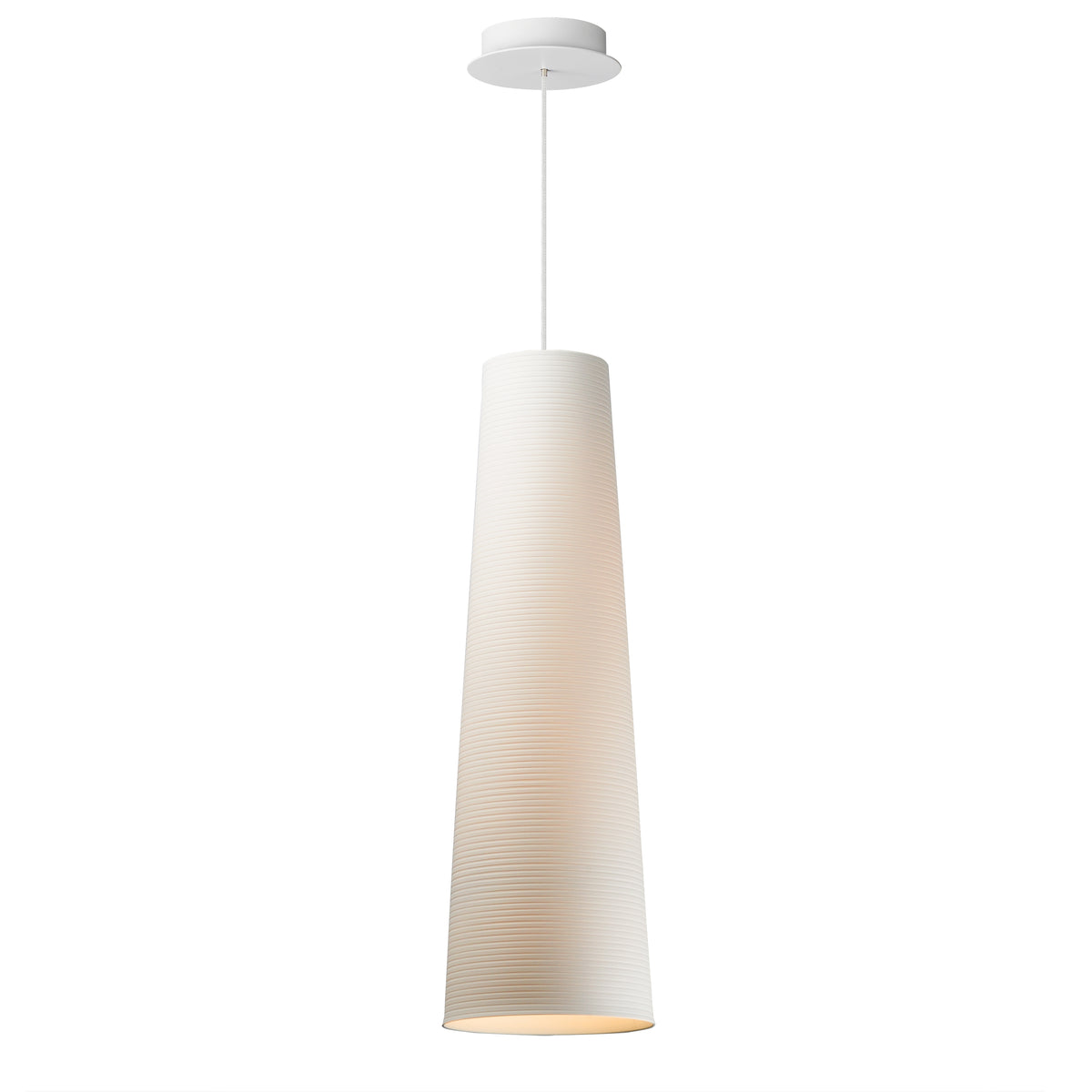 Studio M Lighting SM30001-XL-PLSWT Stream Pendant in White, front view on white background