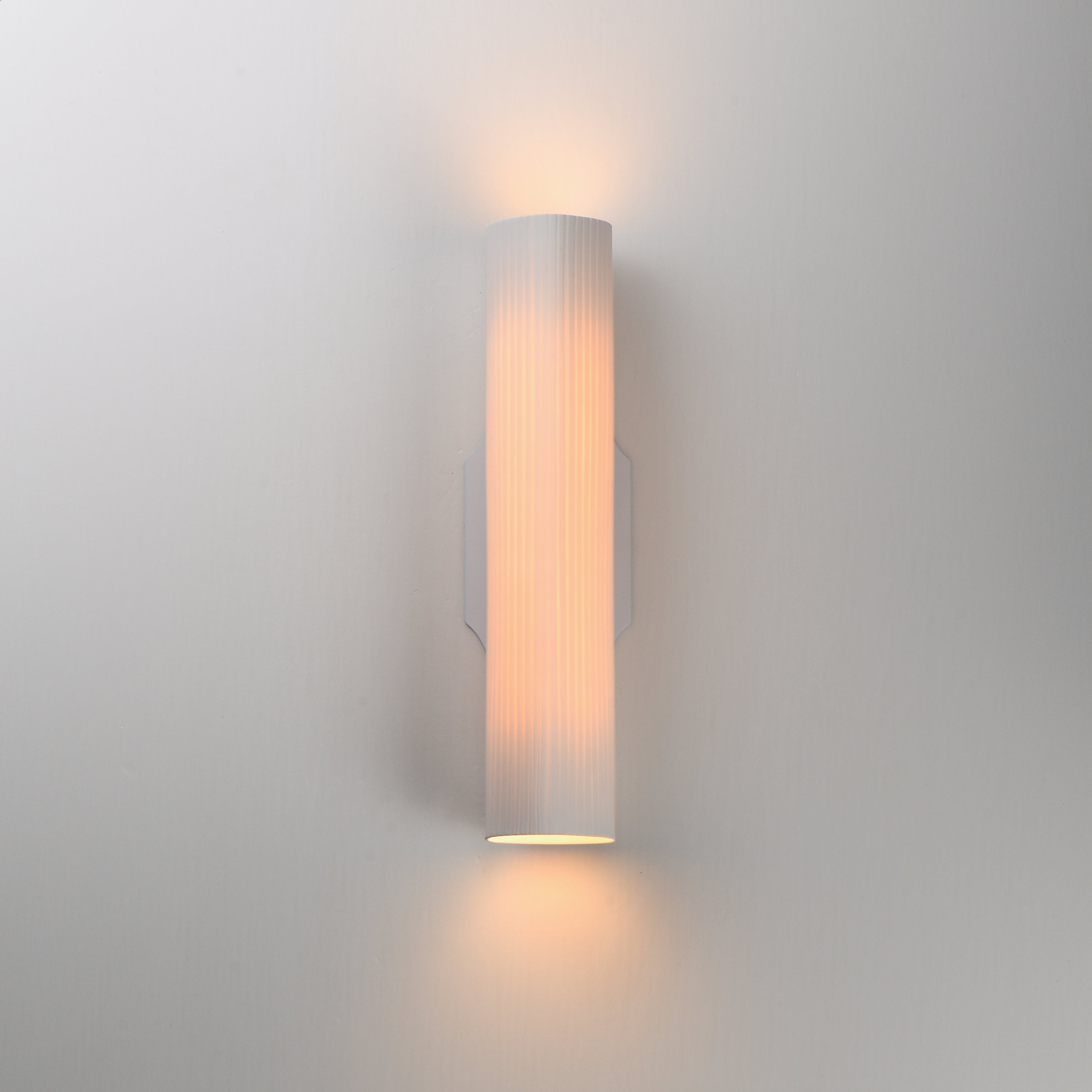 Studio M Lighting SM300300PLSWT Tropo Wall Sconce in White, installed lifestyle view