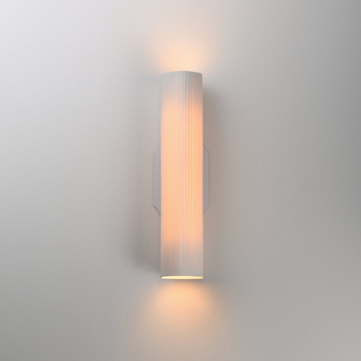 Studio M Lighting SM300300PLSWT Tropo Wall Sconce in White, installed lifestyle view