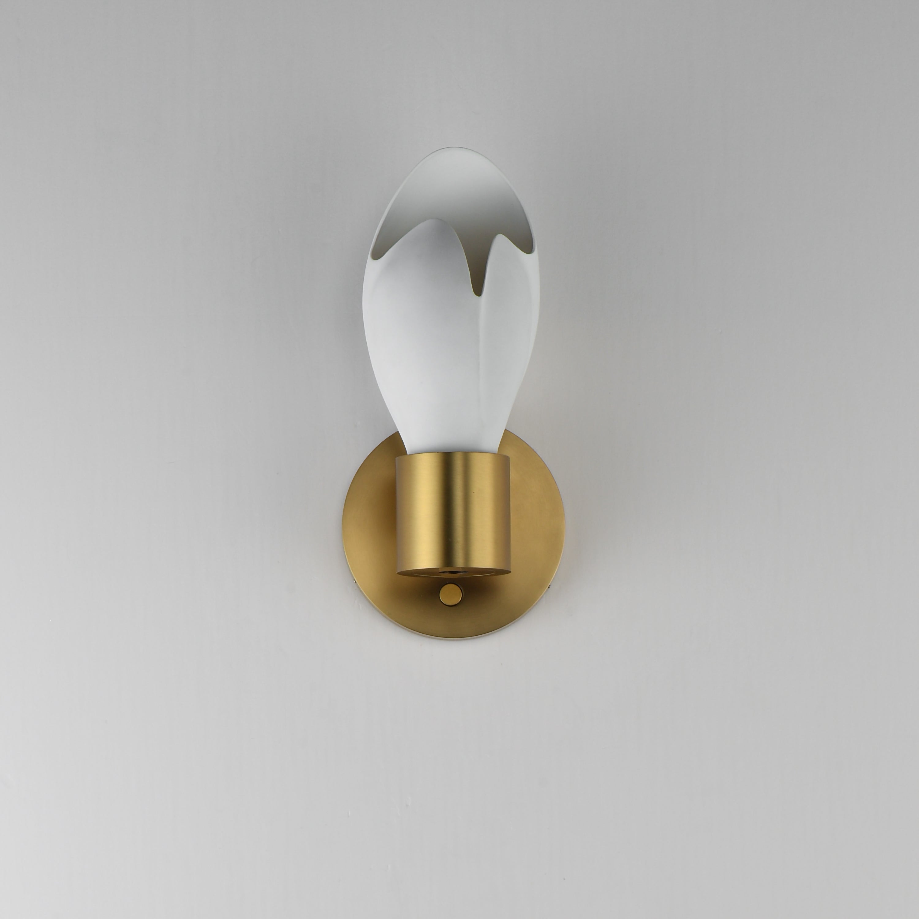 Studio M Lighting SM30140WTNAB Burgeon Wall Sconce in Natural Aged Brass, three-quarter angle view