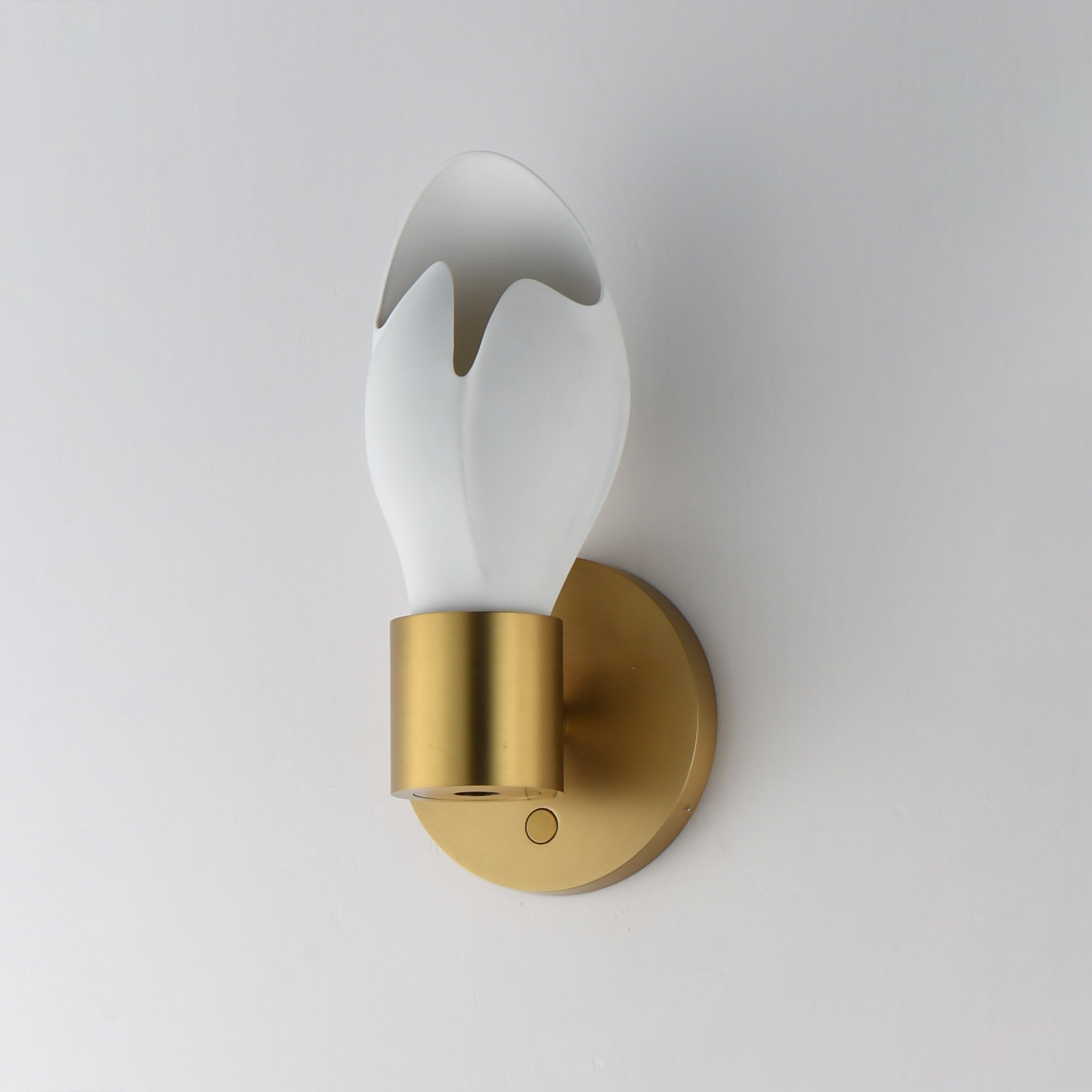 Studio M Lighting SM30140WTNAB Burgeon Wall Sconce in Natural Aged Brass, installed lifestyle view