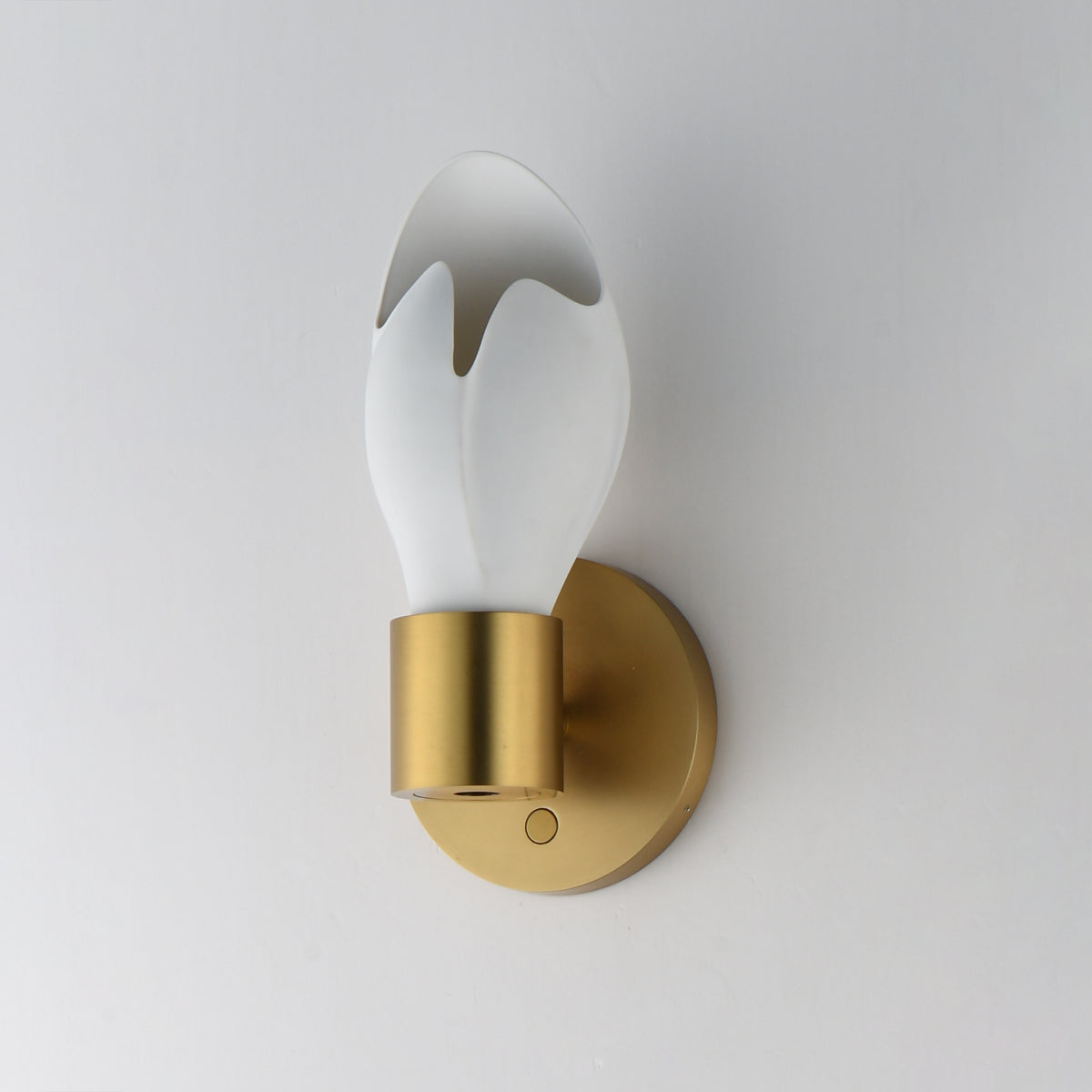 Studio M Lighting SM30140WTNAB Burgeon Wall Sconce in Natural Aged Brass, installed lifestyle view
