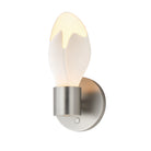 Studio M Lighting SM30140WTSN Burgeon Wall Sconce in Satin Nickel, front view on white background