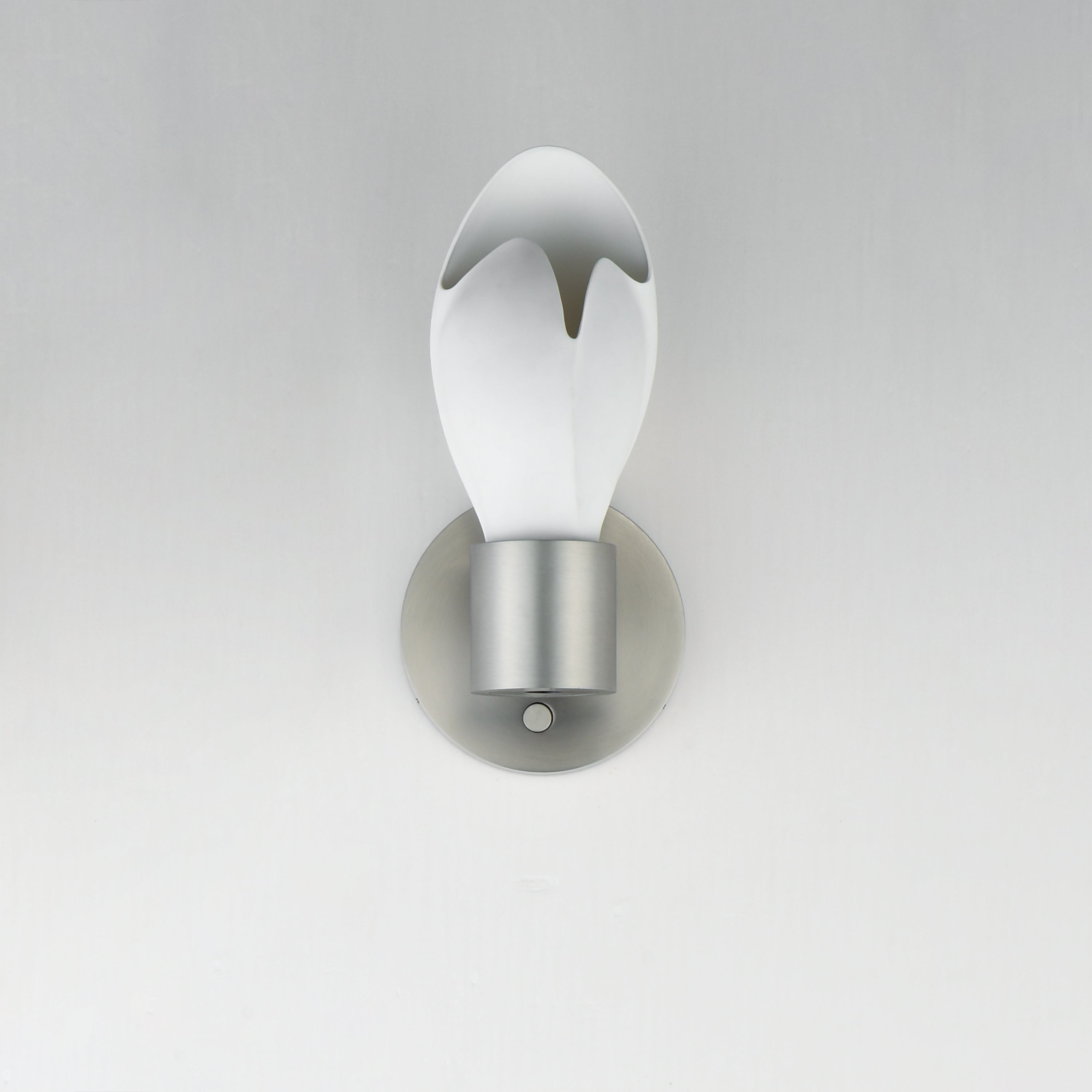 Studio M Lighting SM30140WTSN Burgeon Wall Sconce in Satin Nickel, three-quarter angle view