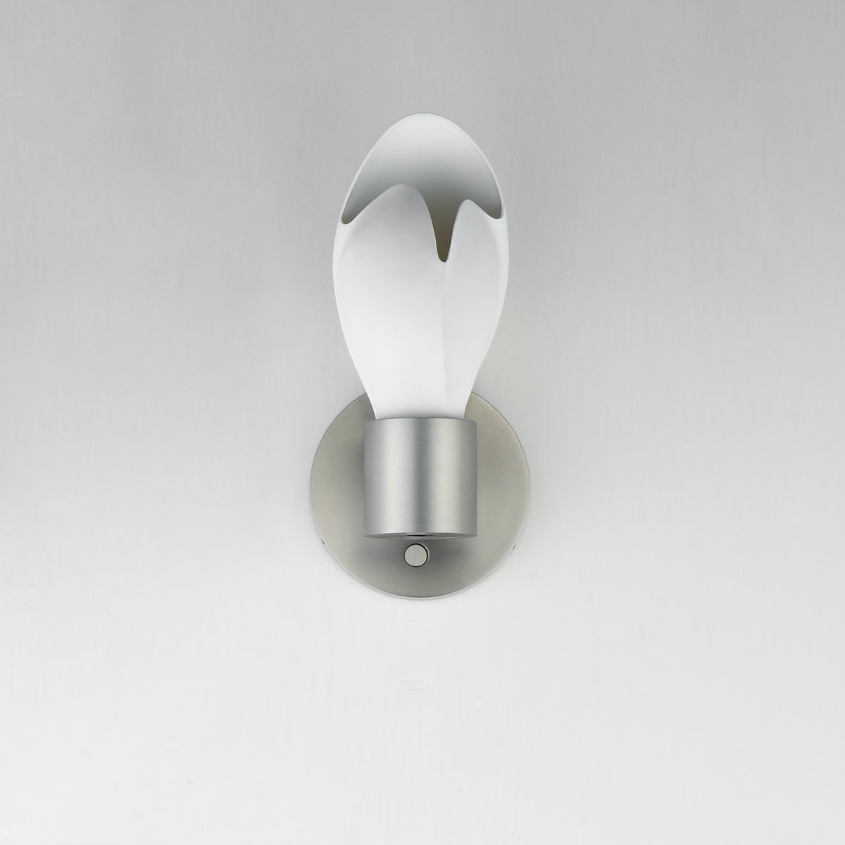 Studio M Lighting SM30140WTSN Burgeon Wall Sconce in Satin Nickel, three-quarter angle view