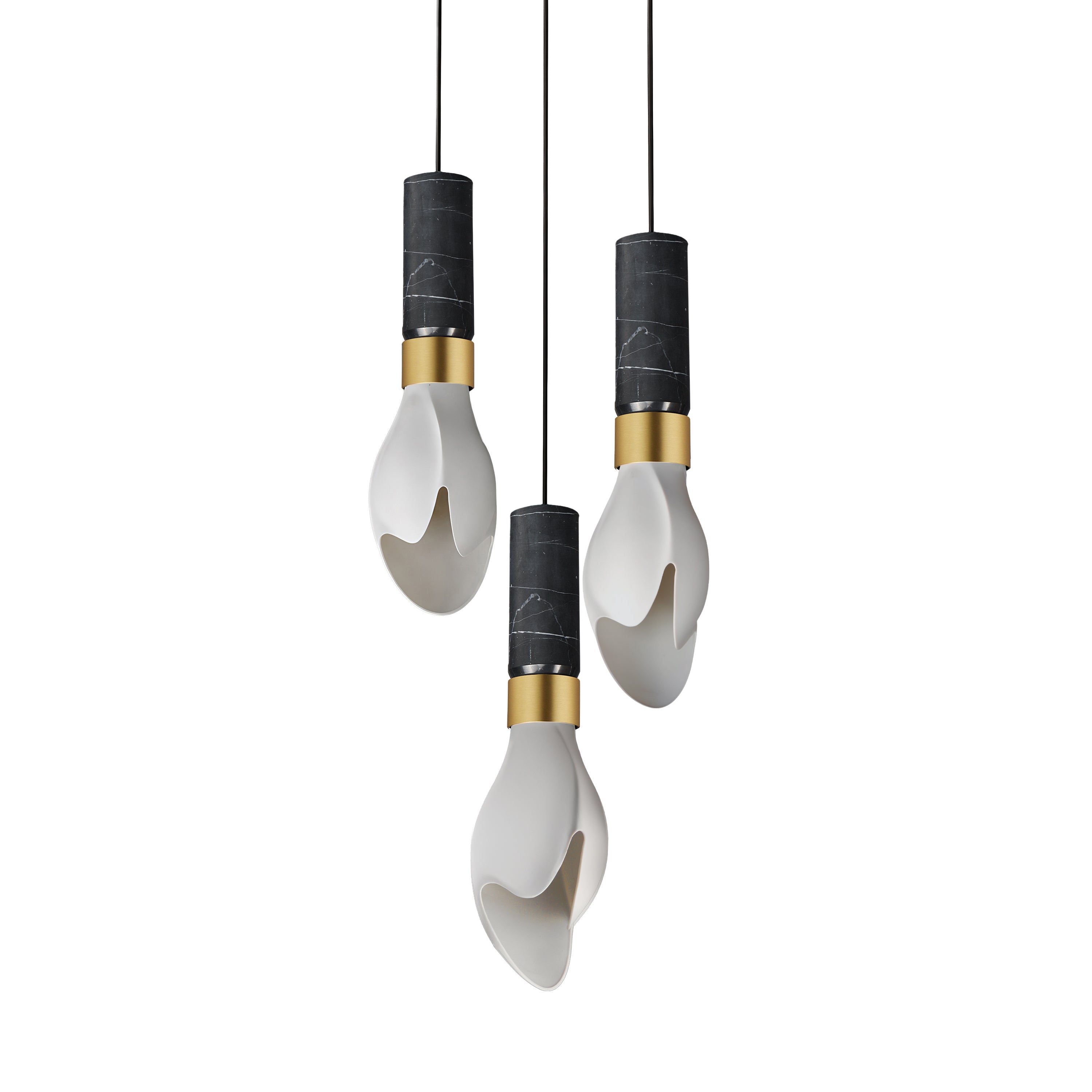 Studio M Lighting - SM30143WTBKMNAB - Burgeon Pendant - Burgeon - Natural Aged Brass