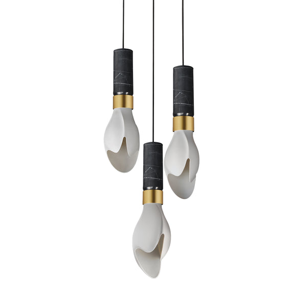 Canopée de marbre Burgeon Suspendu multi-luminaire