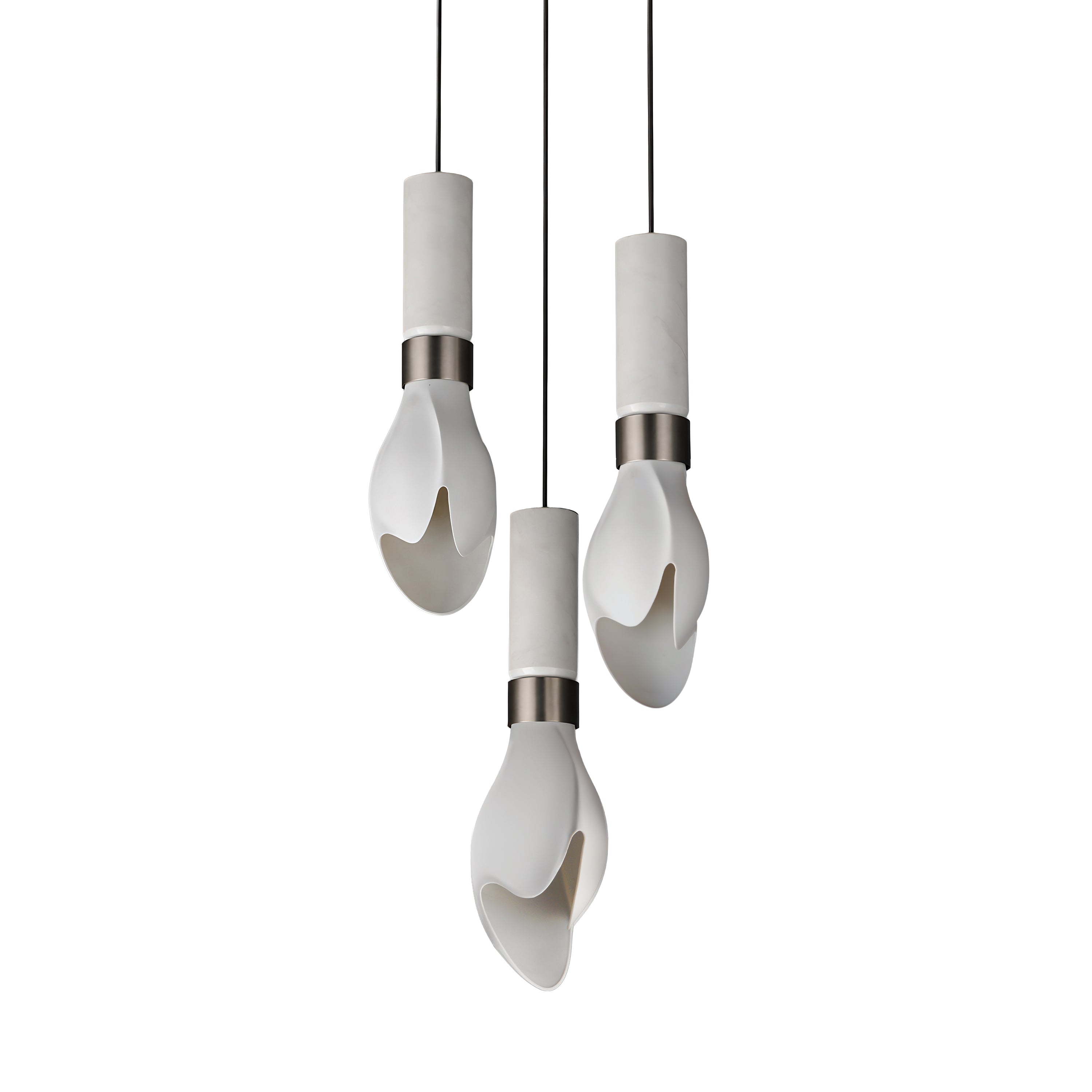 Studio M Lighting - SM30143WTWCMSN - Burgeon Pendant - Burgeon - Satin Nickel
