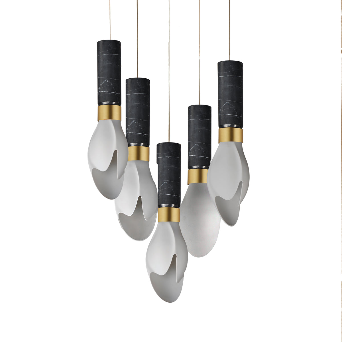 Studio M Lighting - SM30145WTBKMNAB - Burgeon Pendant - Burgeon - Natural Aged Brass