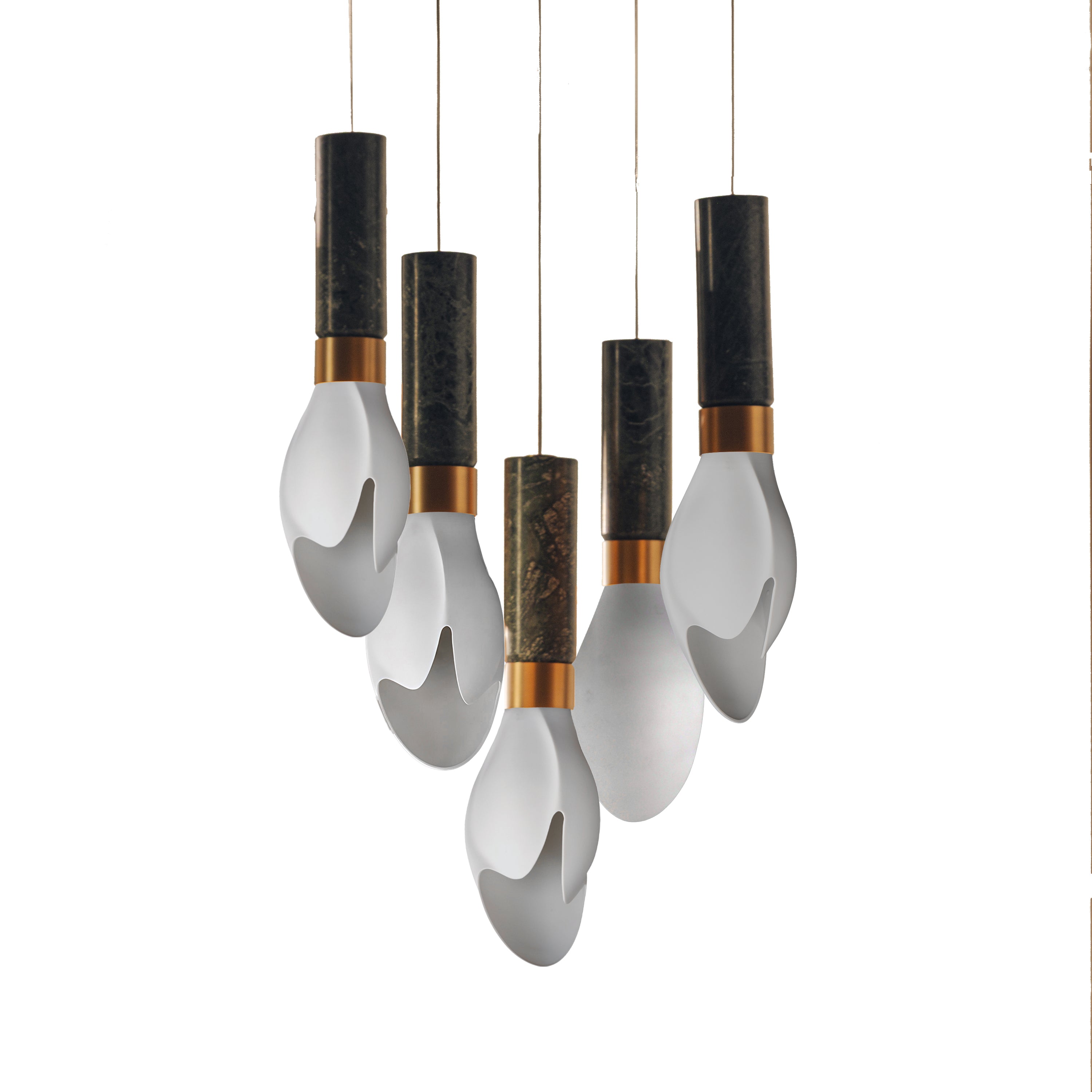 Studio M Lighting - SM30145WTVAMNAB - Burgeon Pendant - Burgeon - Natural Aged Brass