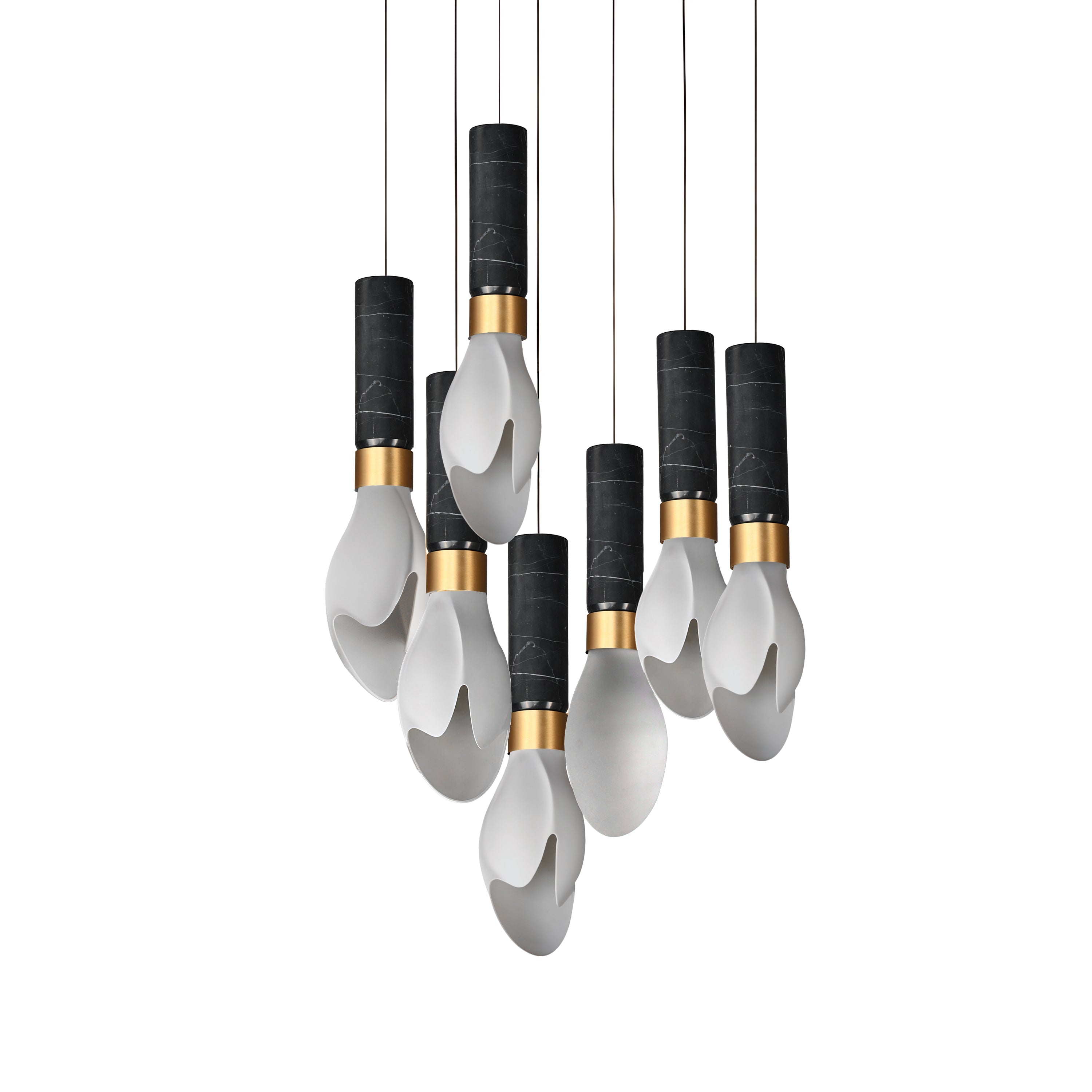 Studio M Lighting - SM30147WTBKMNAB - Burgeon Pendant - Burgeon - Natural Aged Brass