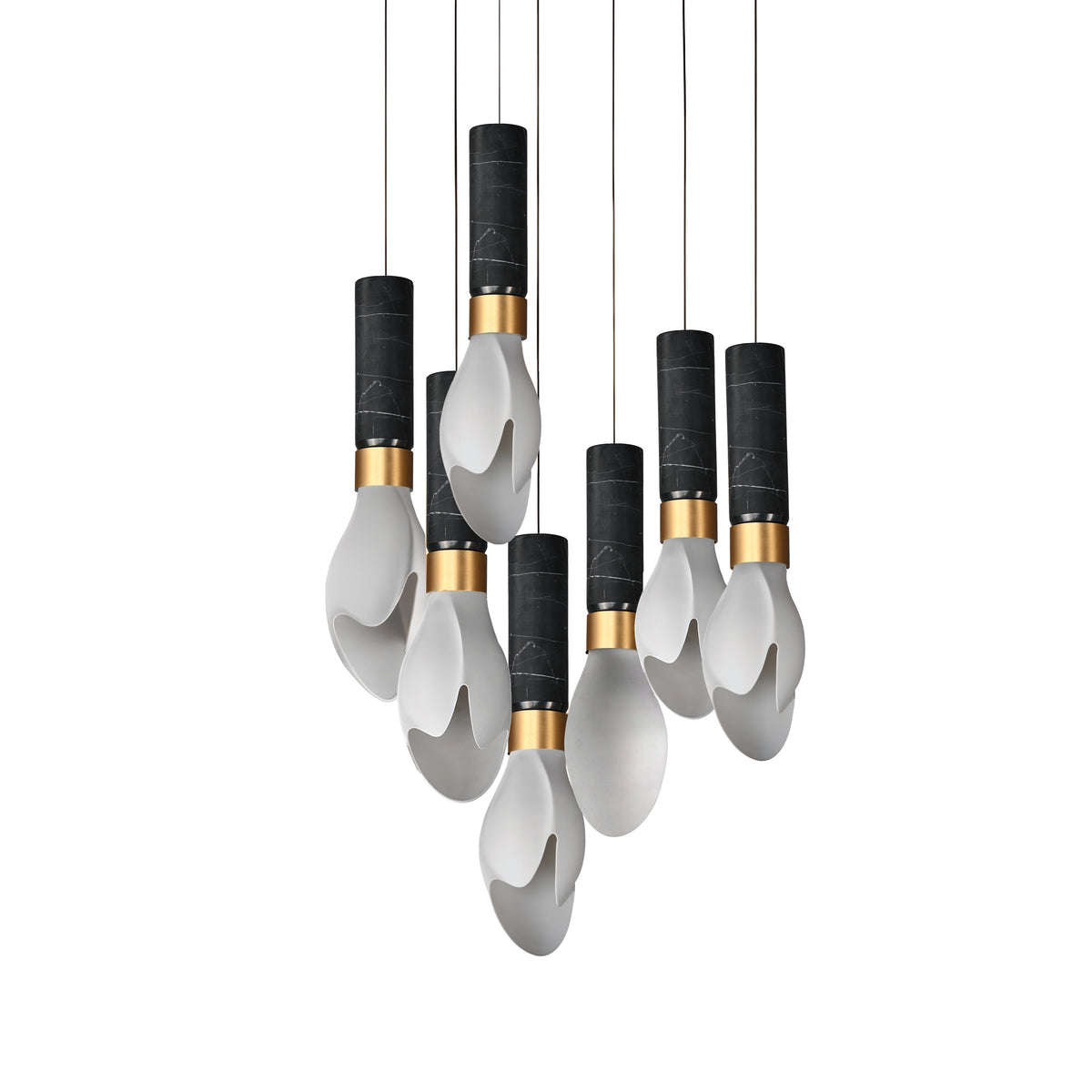 Studio M Lighting - SM30147WTBKMNAB - Burgeon Pendant - Burgeon - Natural Aged Brass