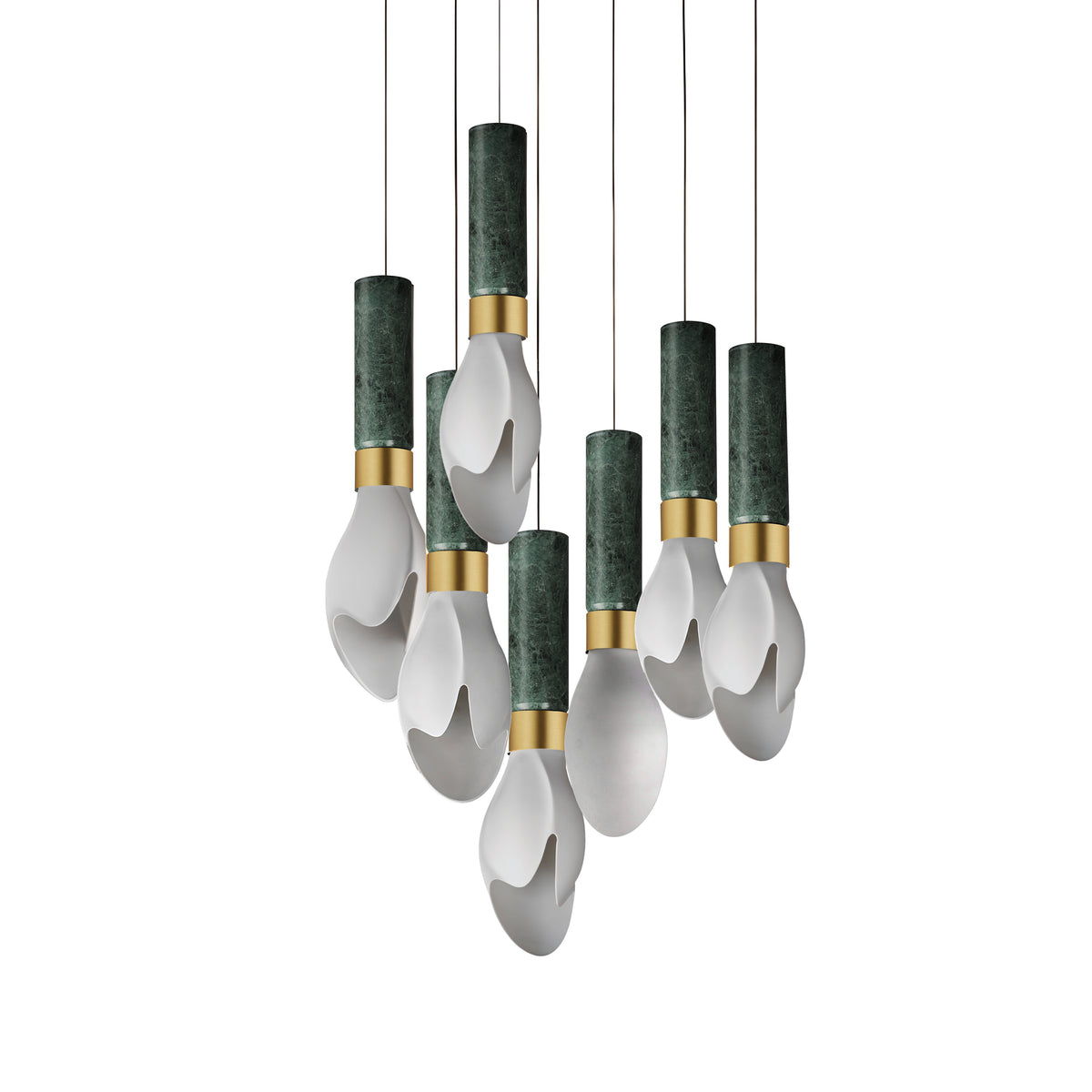 Studio M Lighting - SM30147WTVAMNAB - Burgeon Pendant - Burgeon - Natural Aged Brass