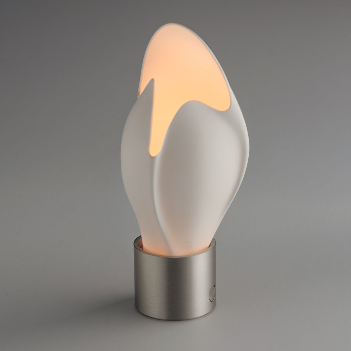 Studio M Lighting SM30149WTSN Burgeon Table Lamp in Satin Nickel, side profile view