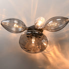 Studio M Lighting SM49300MSCLBK Ray Dance Cluster Wall Sconce in Black with Smoke and Clear glass, side profile view