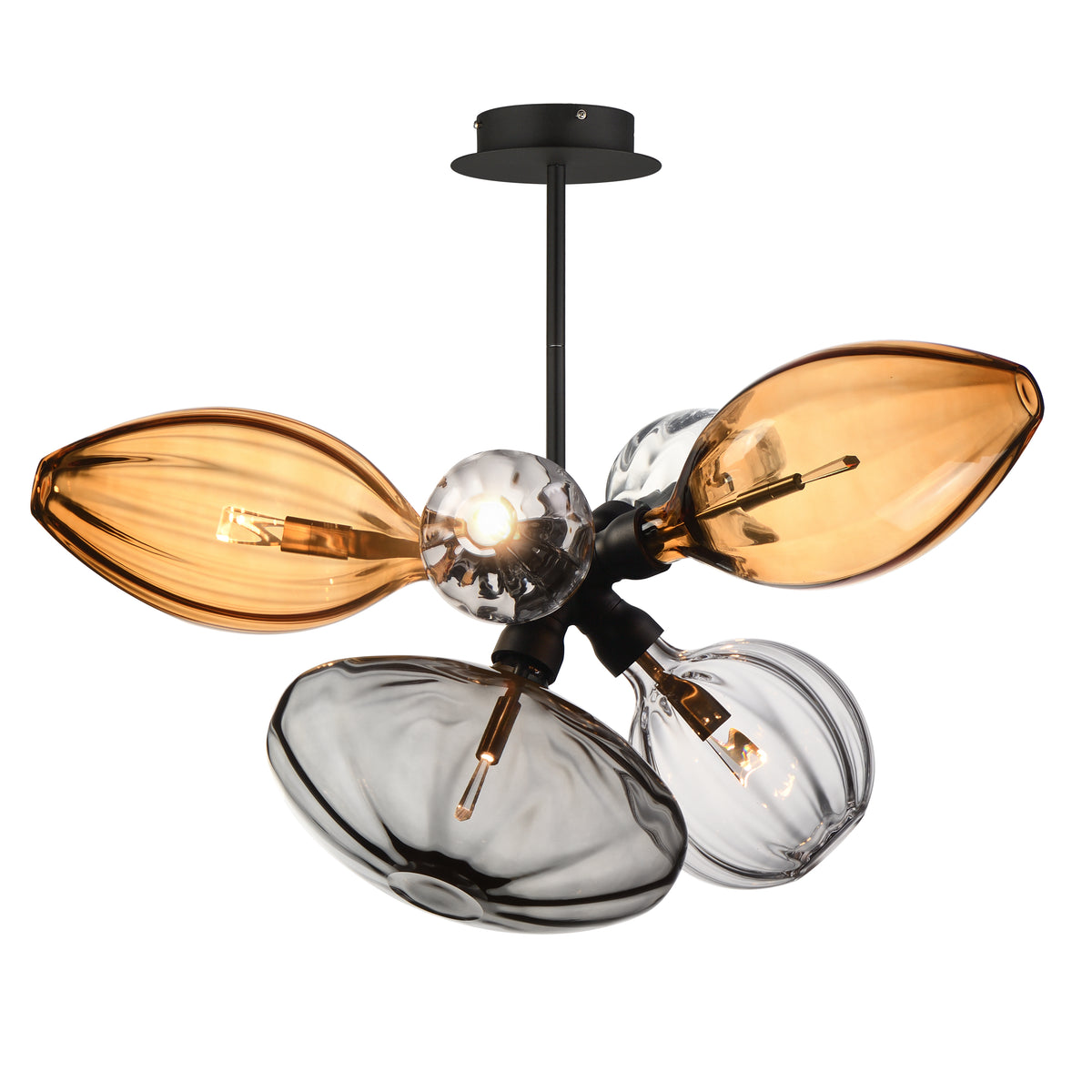 Studio M Lighting - SM49301EMSKBK - Ray Dance Cluster Pendant - Ray Dance Cluster - Black