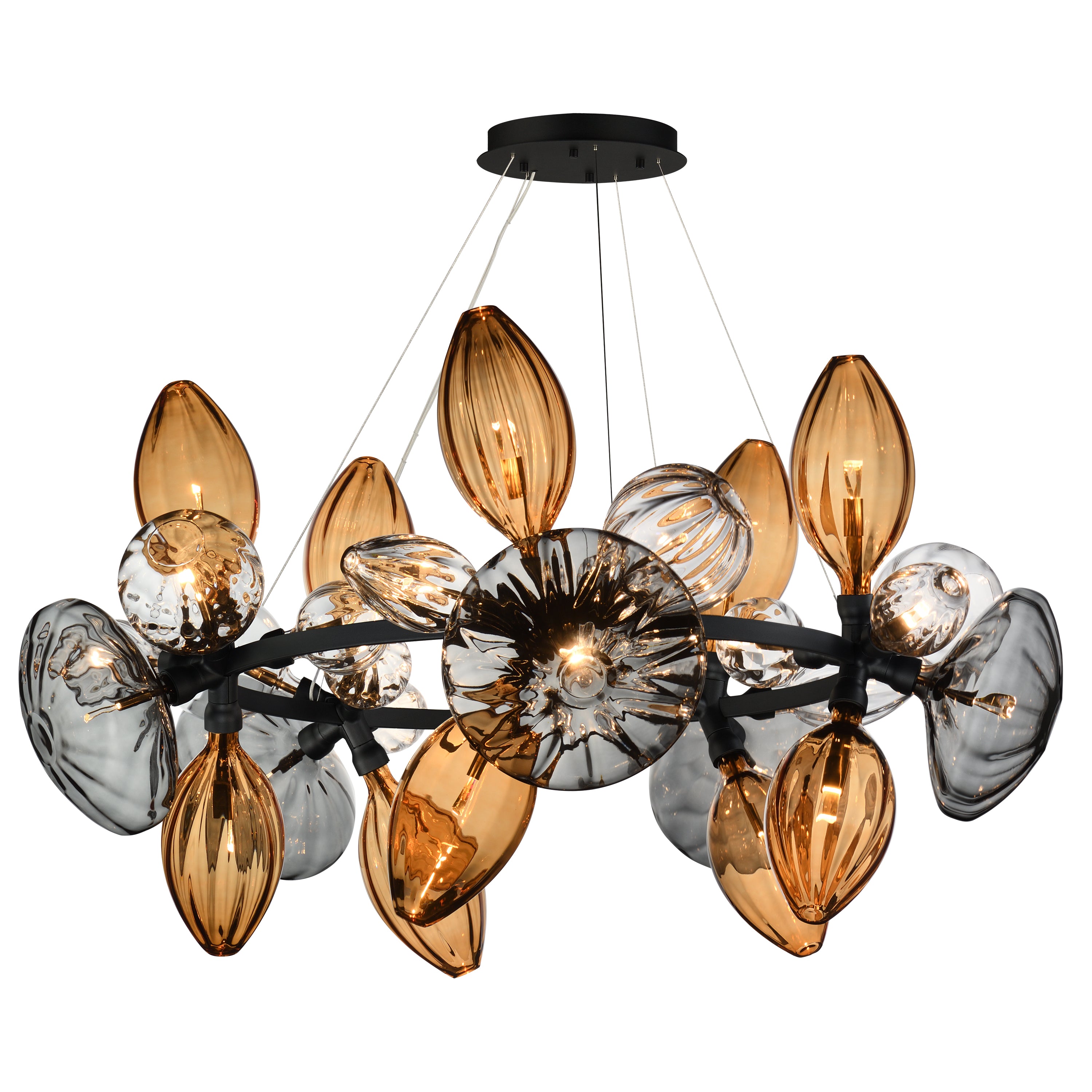 Studio M Lighting - SM49305EMSKBK - Ray Dance Cluster Pendant - Ray Dance Cluster - Black