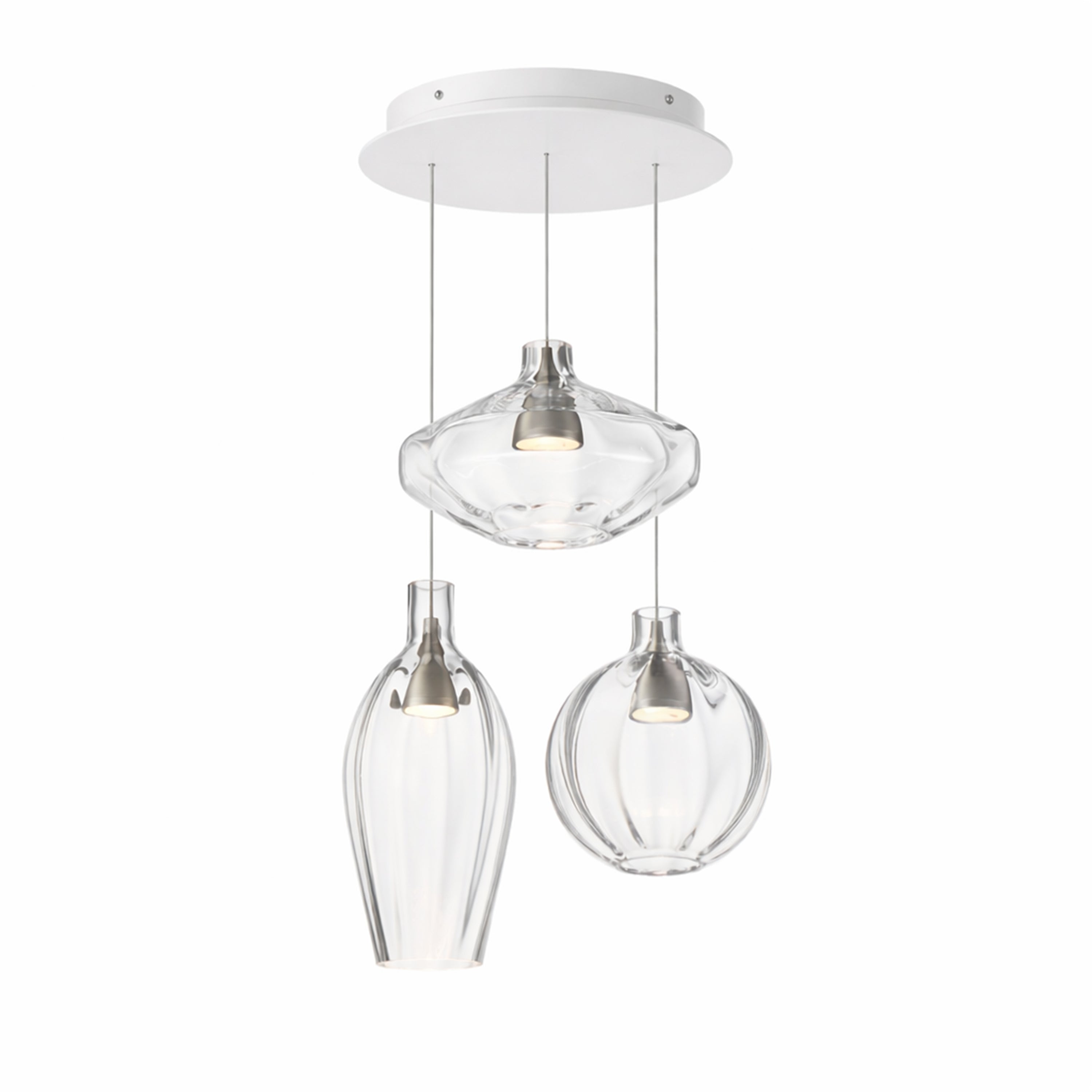 Studio M Lighting - SM49314CL - Ray Dance Pendant - Ray Dance - Brushed Aluminum