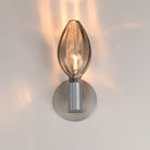 Studio M Lighting SM49325SMKAL Ray Dance Olive Wall Sconce in Brushed Aluminum with Mirror Smoke glass, three-quarter angle view