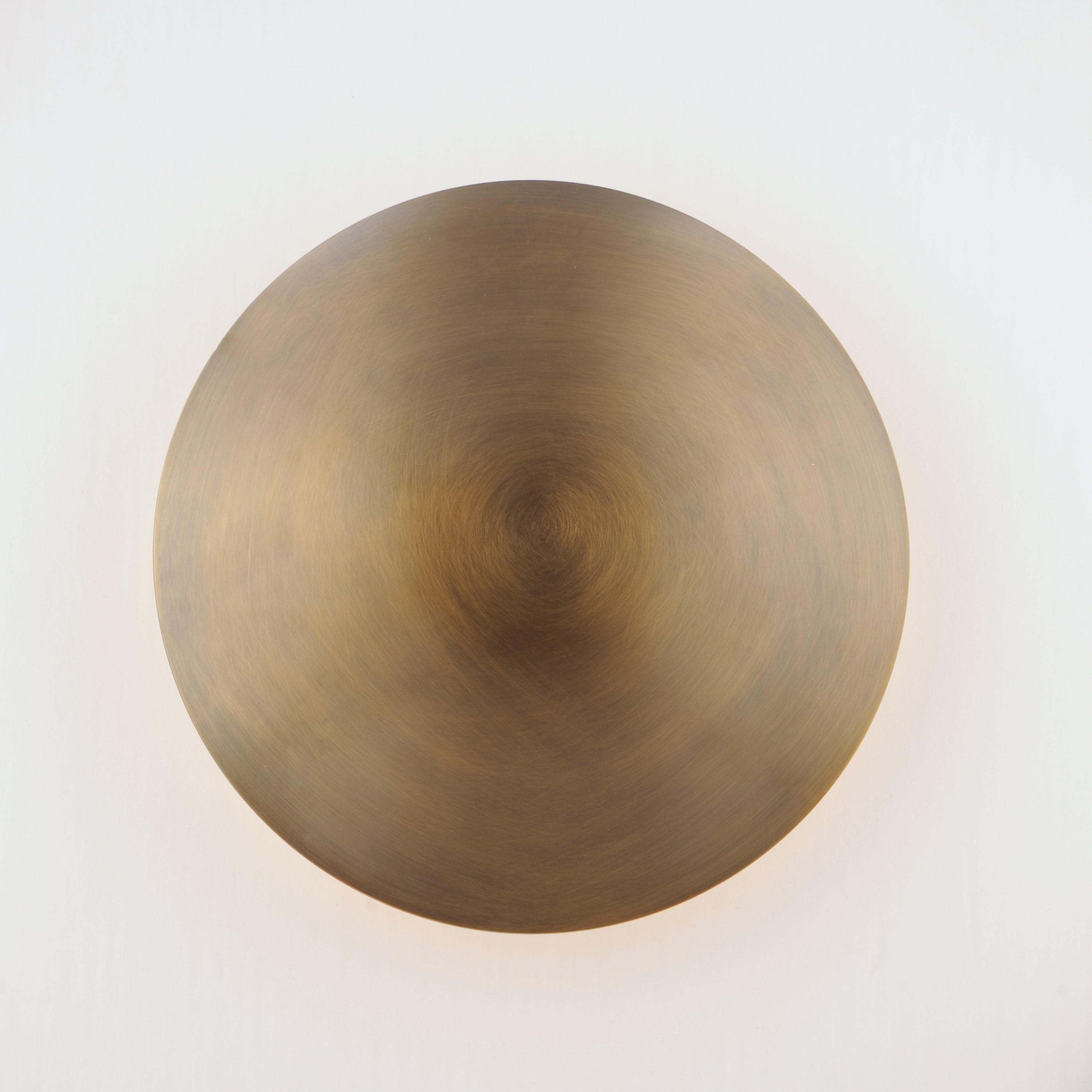 Studio M Lighting SM81850WBR Vesta Flush Mount in Weathered Brass, three-quarter angle view