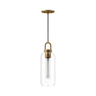 Alora Canada - PD401505AGCL - One Light Pendant - Soji - Aged Gold/Clear Glass